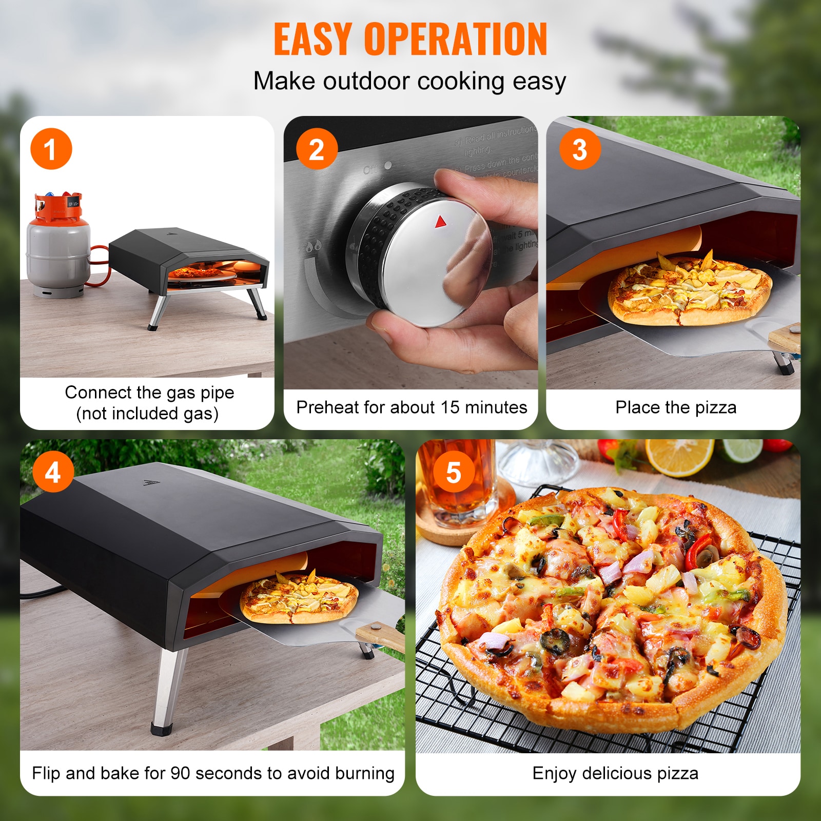 VEVOR BXPSLWNZWDJPWVMPWV0 Outdoor-Pizza-Ovens - View #7