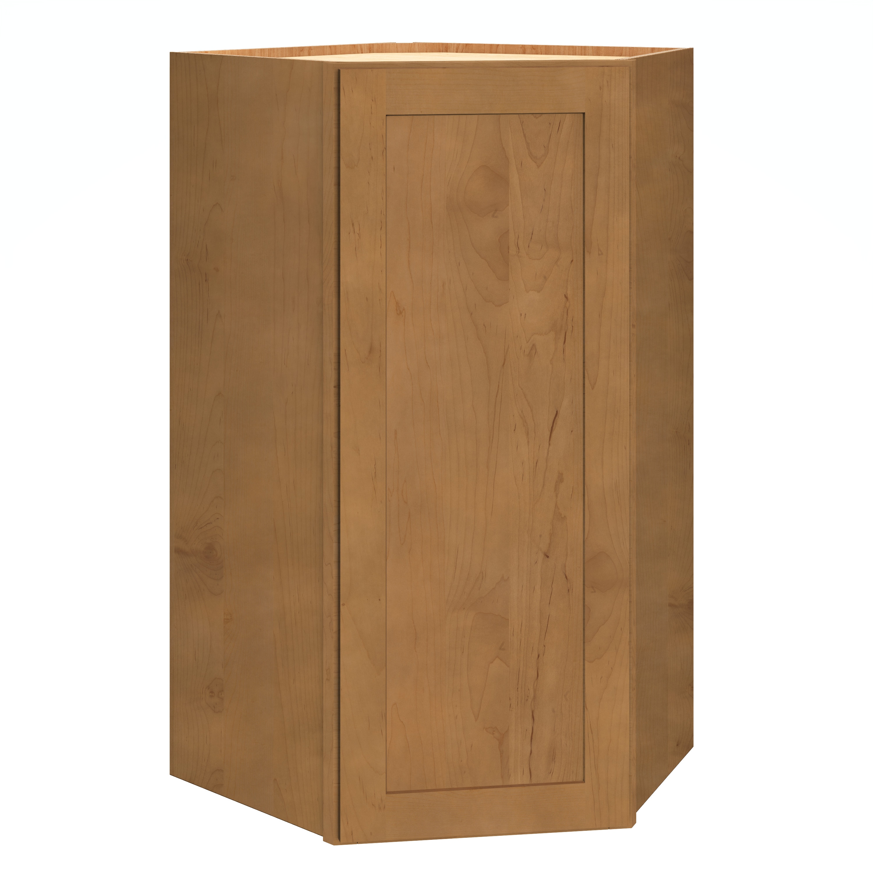 Diamond Express Jamestown 39-in W x 39-in H x 24-in D Colt Brown Diagonal Corner Wall Fully Assembled Plywood Cabinet (Recessed Panel Shaker Style)