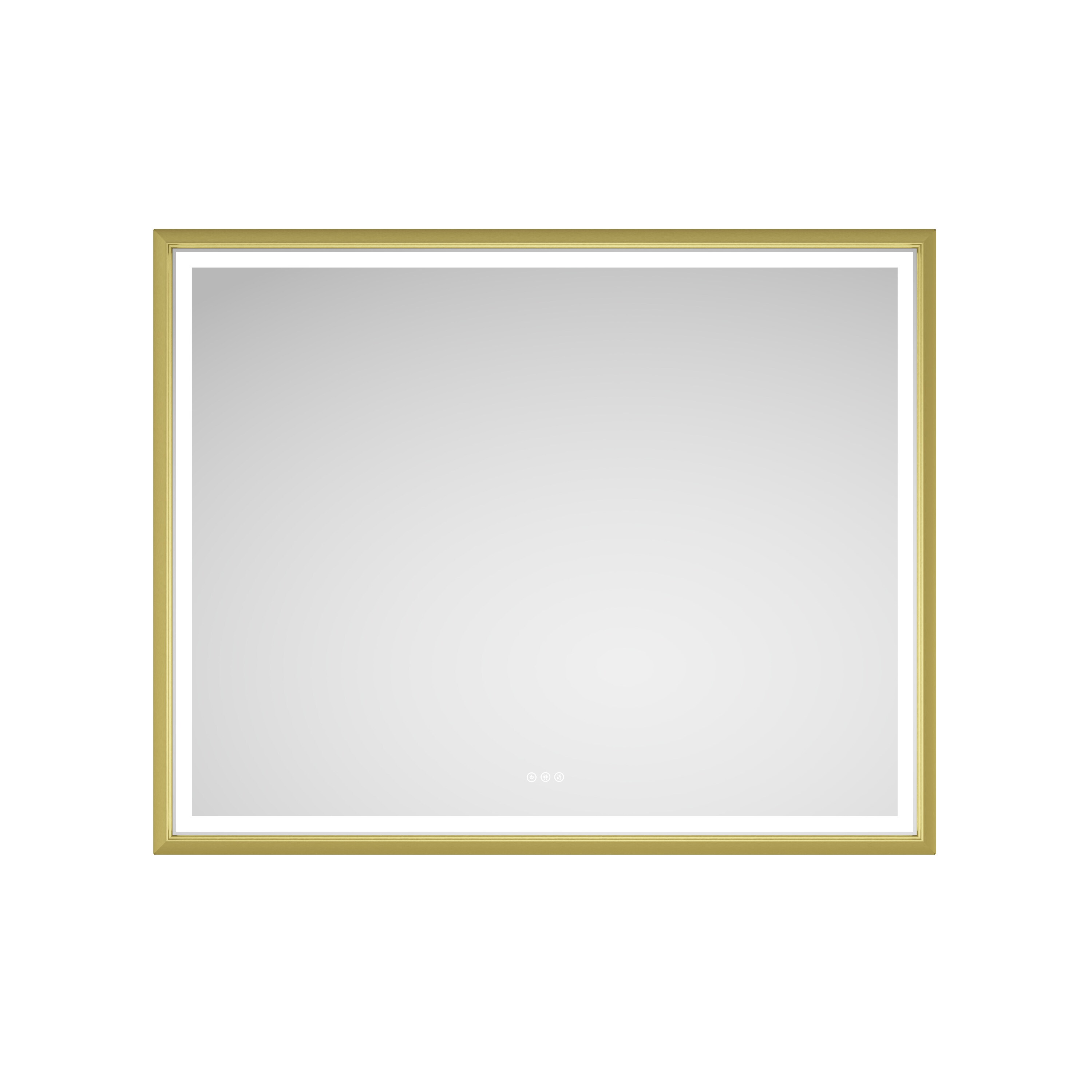LUXEYARD 60in W x 48 in H LED Lighted Bathroom Wall Mounted Mirror with High Lumen Anti-Fog Separately Control bedroom full-length mirror bathroom led mirror hair salon mirror