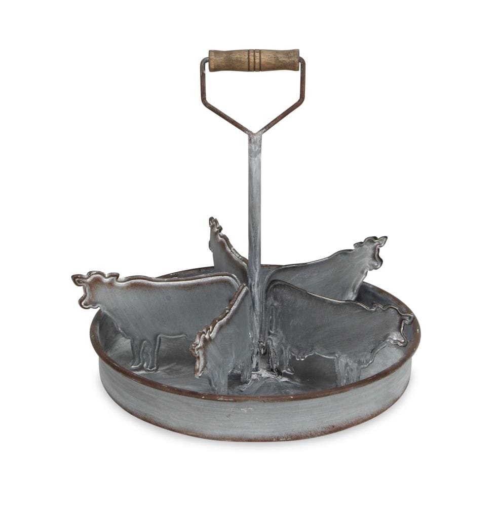 Cheung's 5192 Trays and Caddies 12.5-in x 12.5-in Gray 5 Divided Round Serving Caddy
