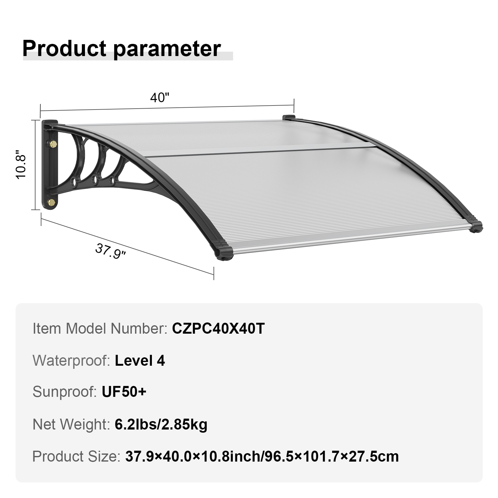 VEVOR MCZYPYCBS4040ML75V0 awnings - View #11