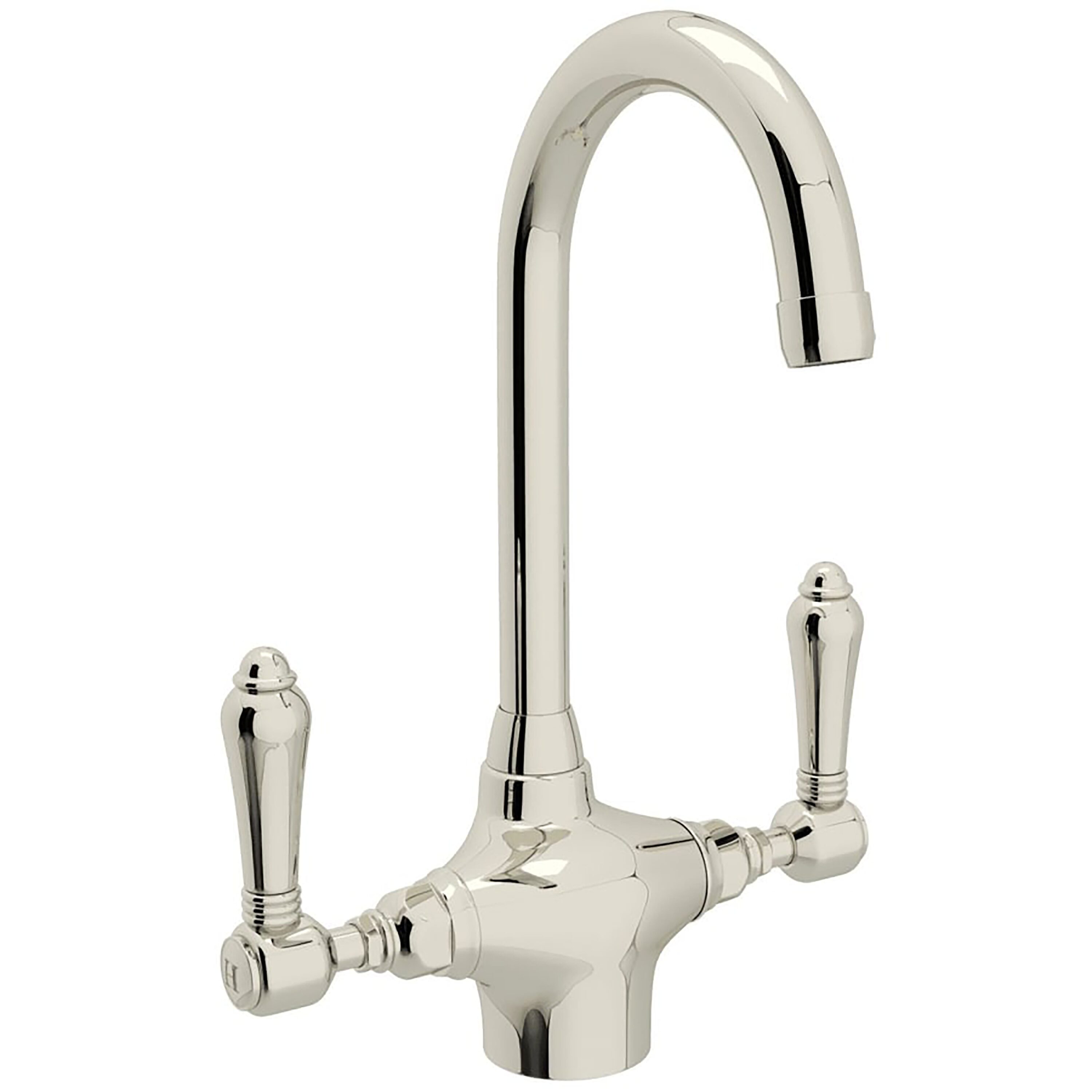 Polished Nickel Double Handle Bar Prep Faucet