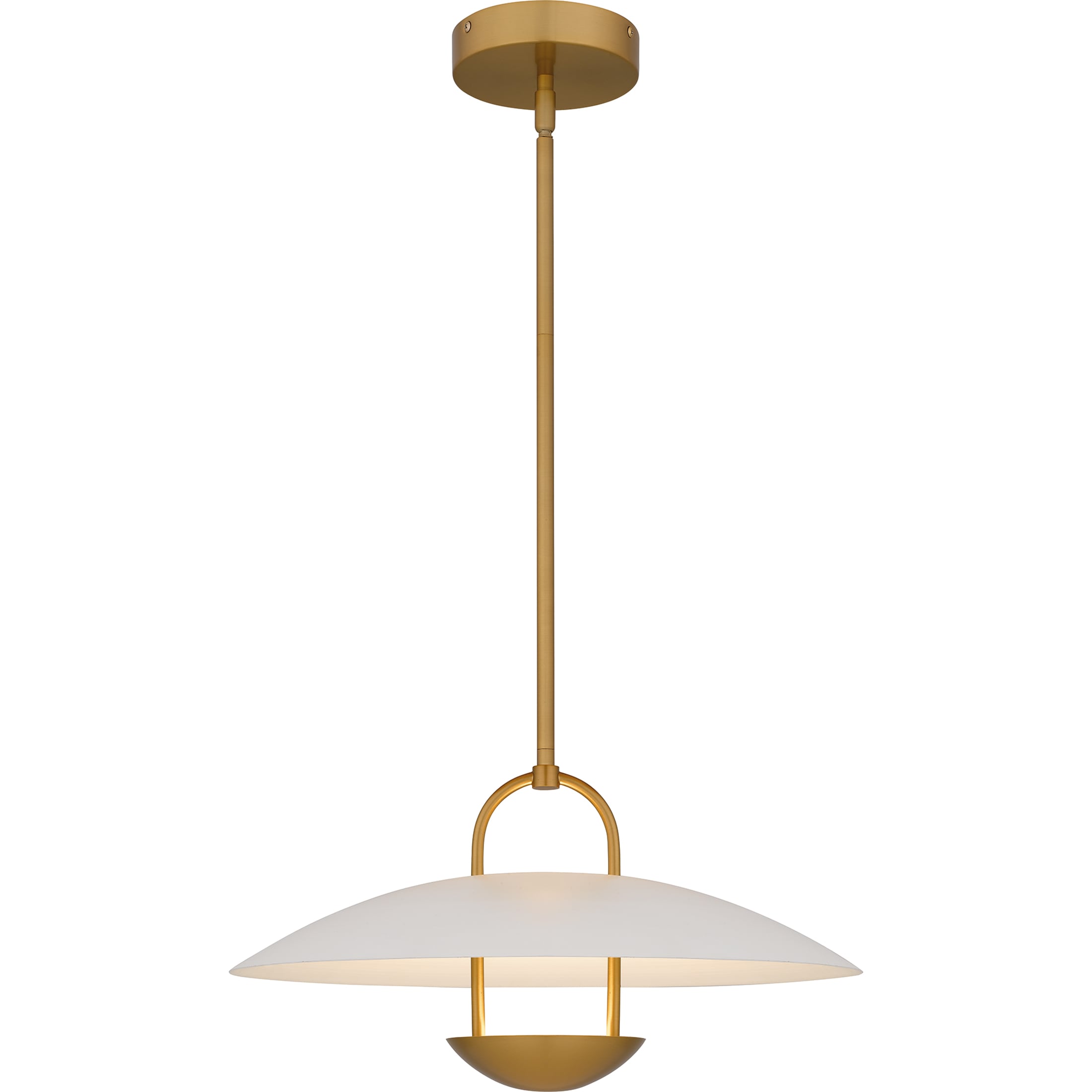 Quoizel BIN2818BRG Bingham Brushed Gold Modern/contemporary Dome Integrated LED Large Hanging Pendant light