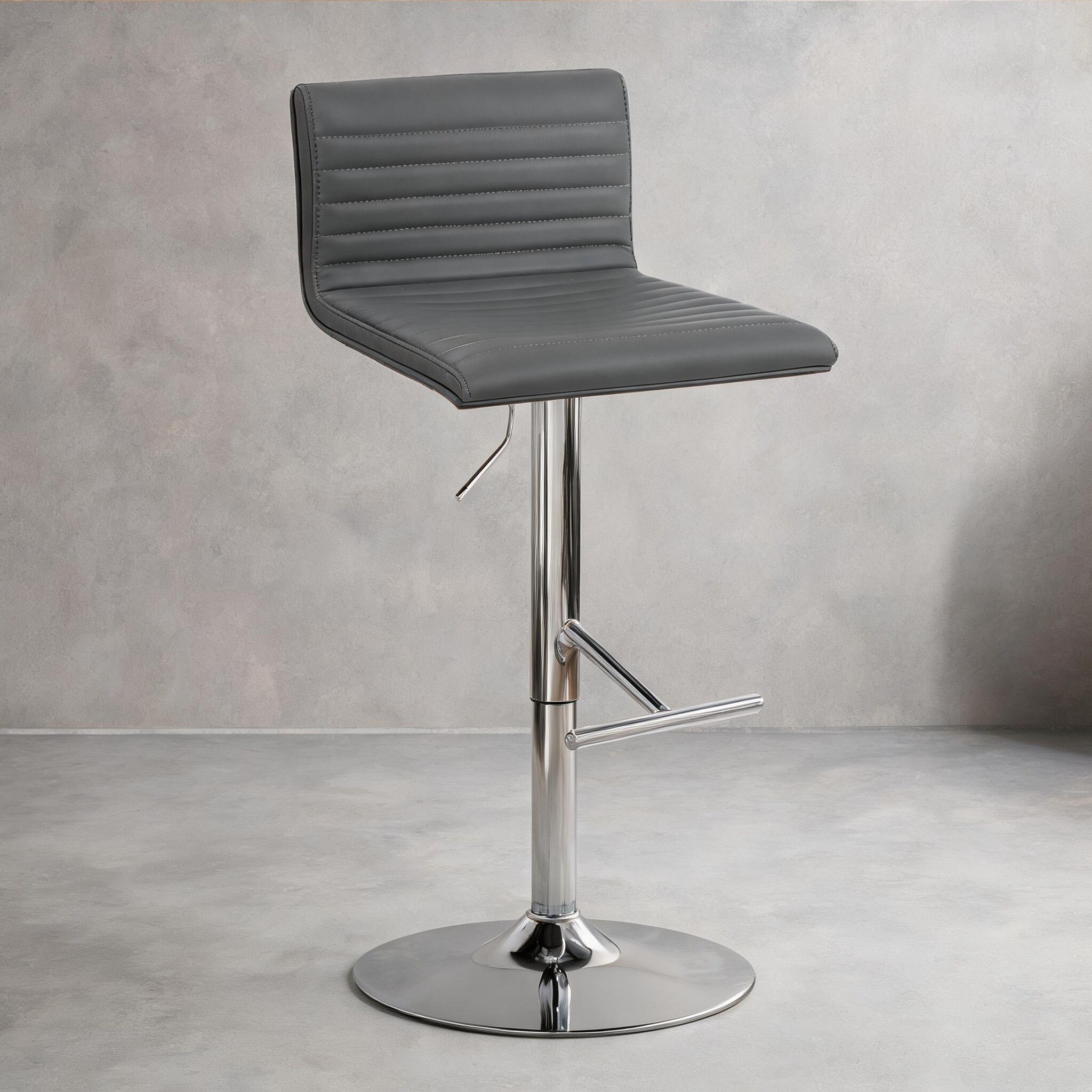 chillscreamni - Adjustable Design Seating For Dining in Grey 19.5 x 18 x 43 in with Swivel Seat