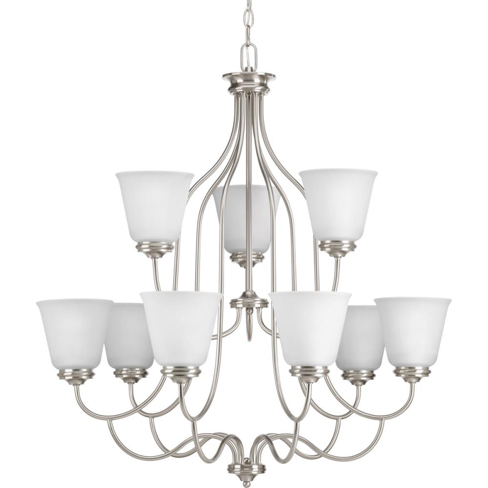 Progress Lighting P4751-09 Keats 9-Light Brushed Nickel Modern/Contemporary Chandelier