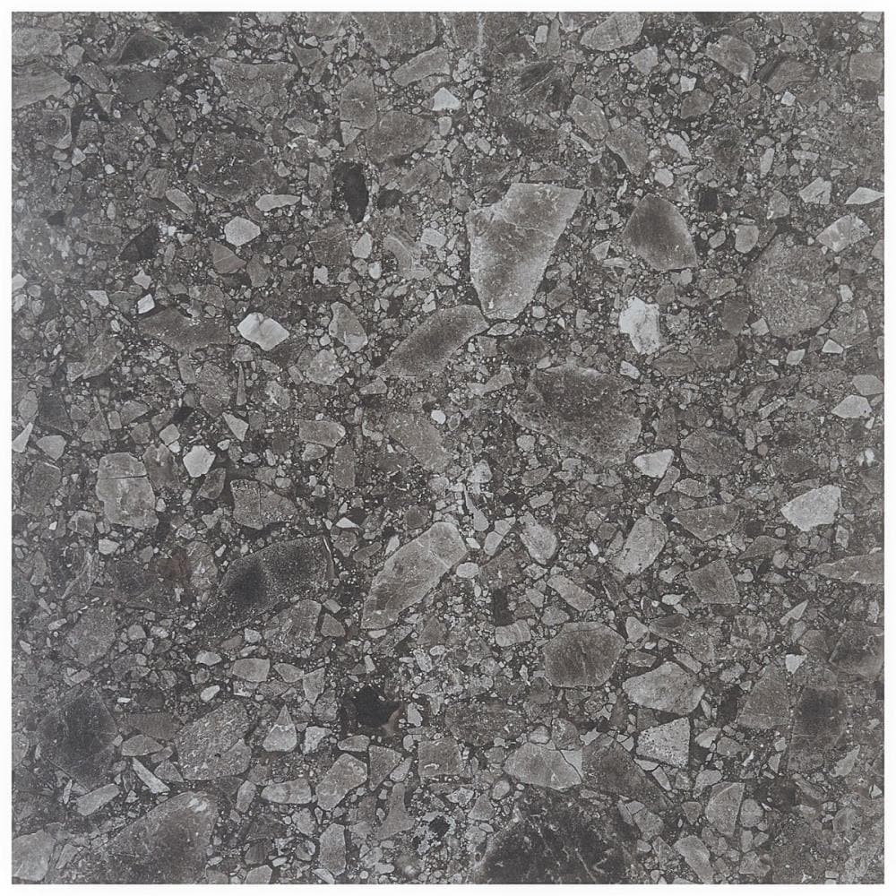 Artmore Tile EXT3RD106516 Sample - Venitia Charcoal 4-in x 8-in Matte Porcelain Stone look Floor and Wall Tile
