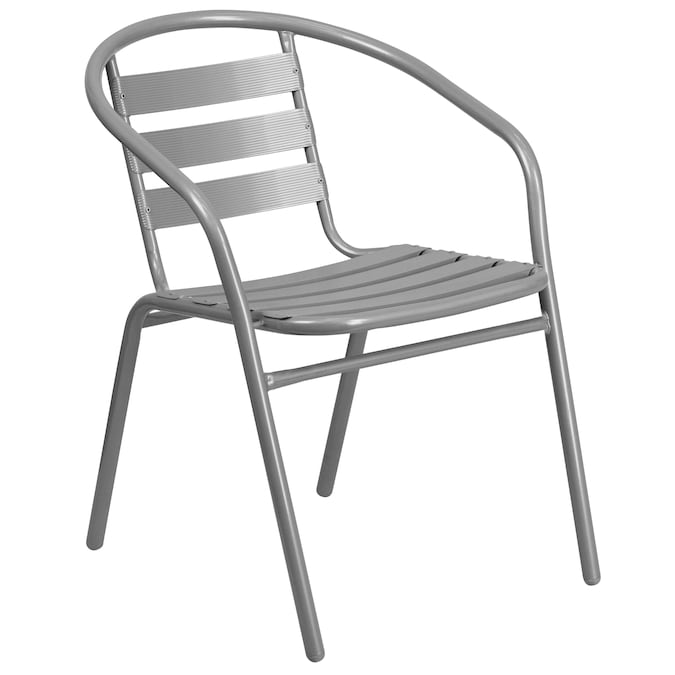 Flash Furniture Contemporary Modern, Metal Frame Dining Chairs With Arms