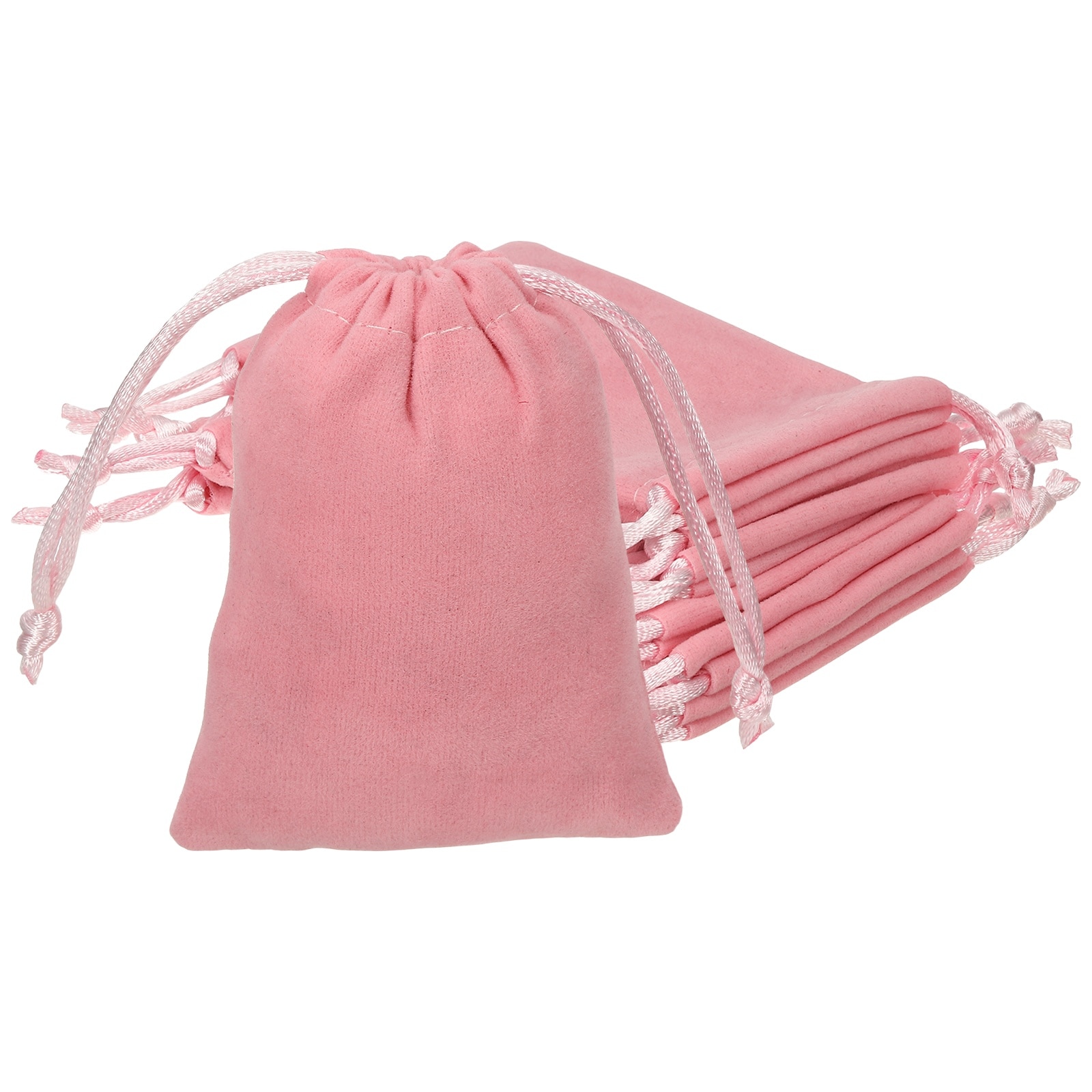 Unique Bargains Velvet Jewelry Bags with Drawstrings Velvet Earring Gift Bags Wedding Favor Pouch 3 x 4 Inch Fit for Jewelry Candy Christmas Party Graduation Birthday Easter - (10 Pack Pink) #S26051100UX7272