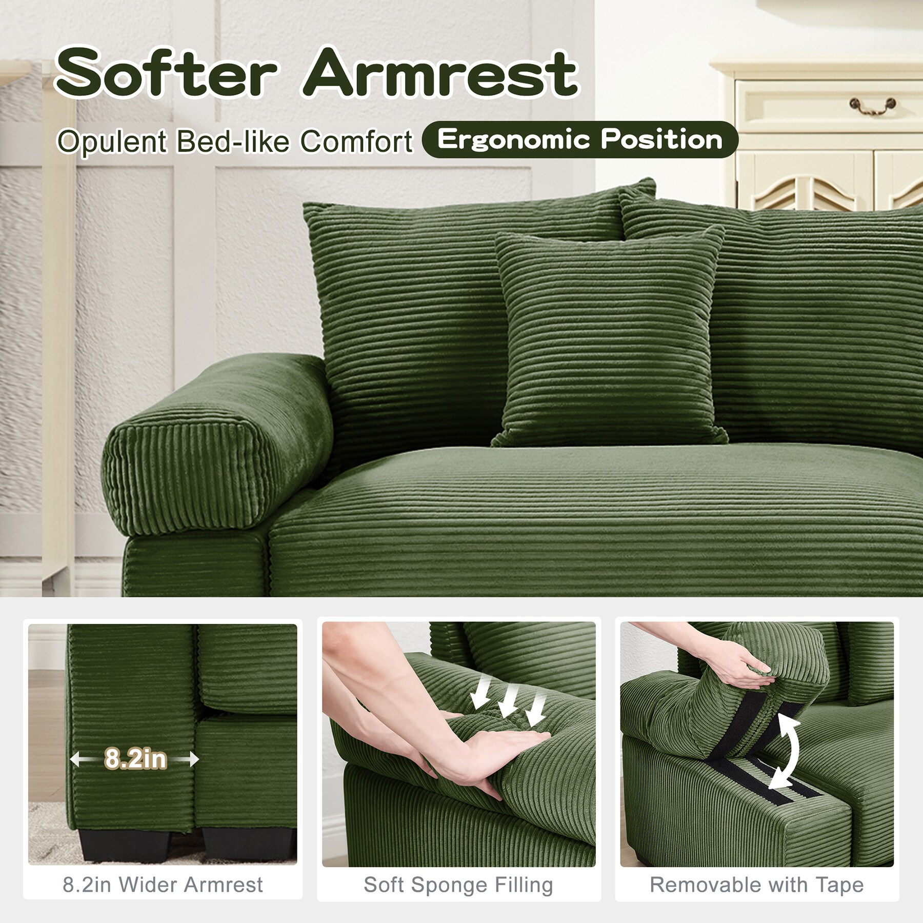 SINOFURN SYA020363GY Sofas-Loveseats - View #11