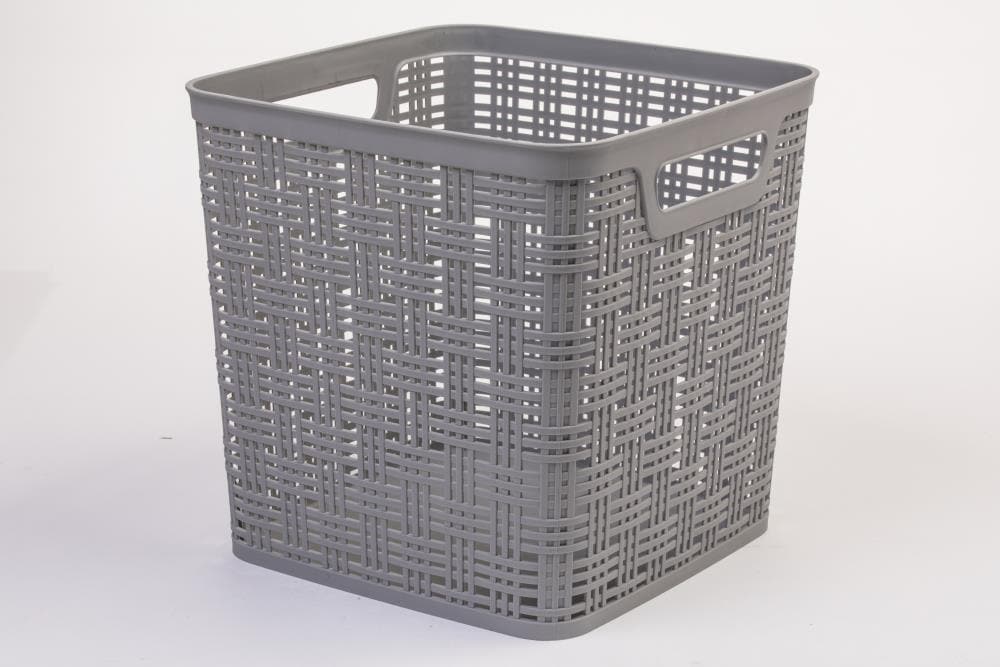  FG004884 ( 10.8-in W x 11-in H x 11-in D ) White Plastic Basket