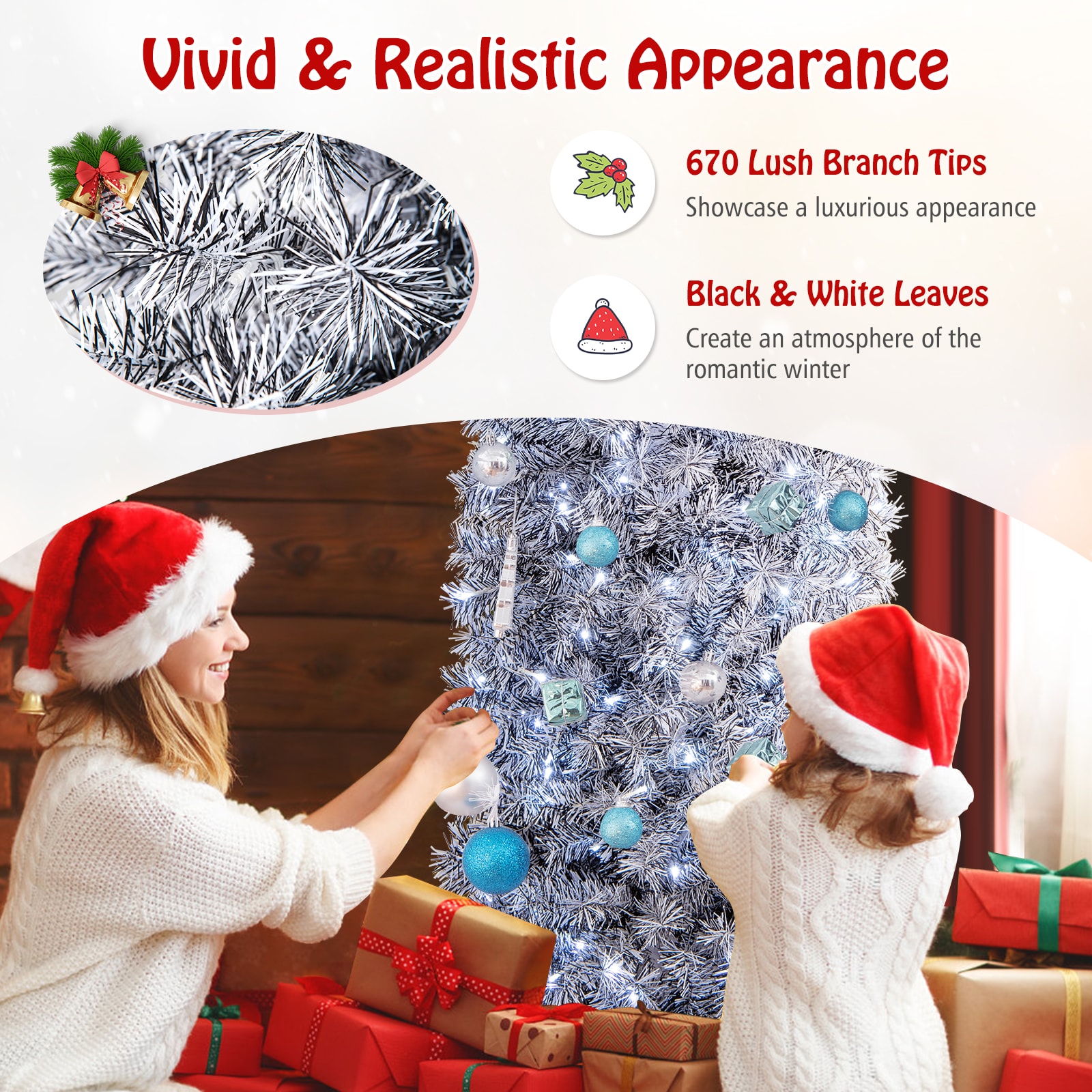 WELLFOR CM-HGY-23457US Artificial-Christmas-Trees - View #5