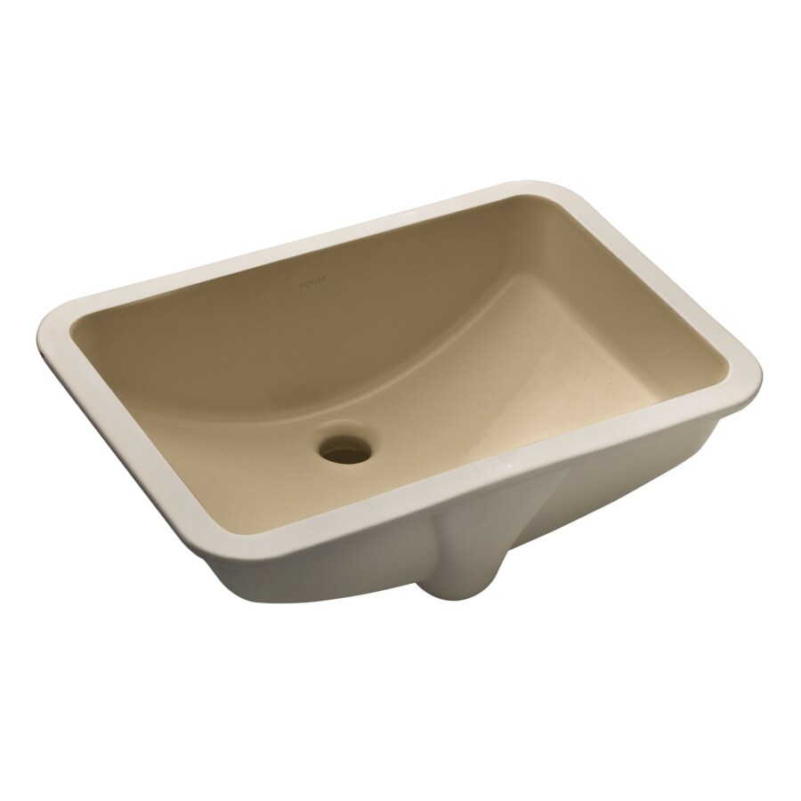 KOHLER 2214-33 Ladena Mexican Sand Undermount Rectangular Bathroom Sink (20.875-in x 14.375-in)