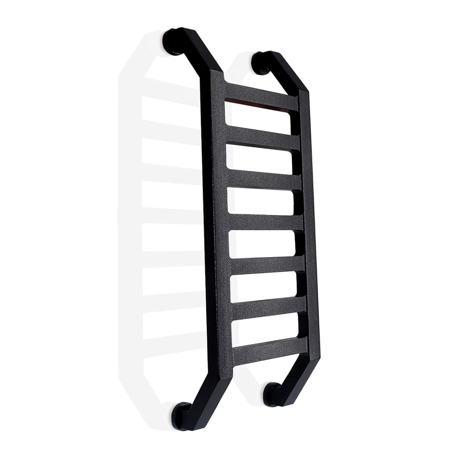 Etokfoks  aluminum alloy mini step ladder magnet with adhesive pads for cars refrigerators and dishwashers compact black design
