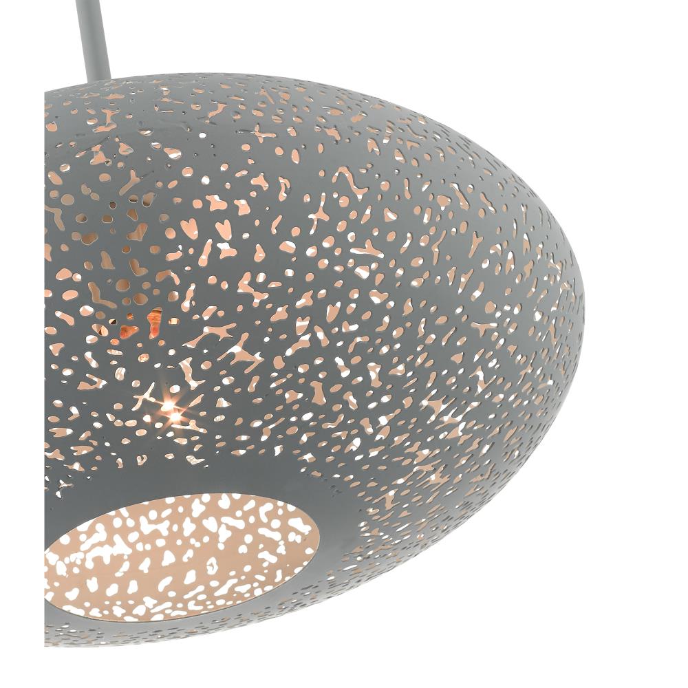 Nordic Gray Brushed Nickel Crystal Mini Pendant Light