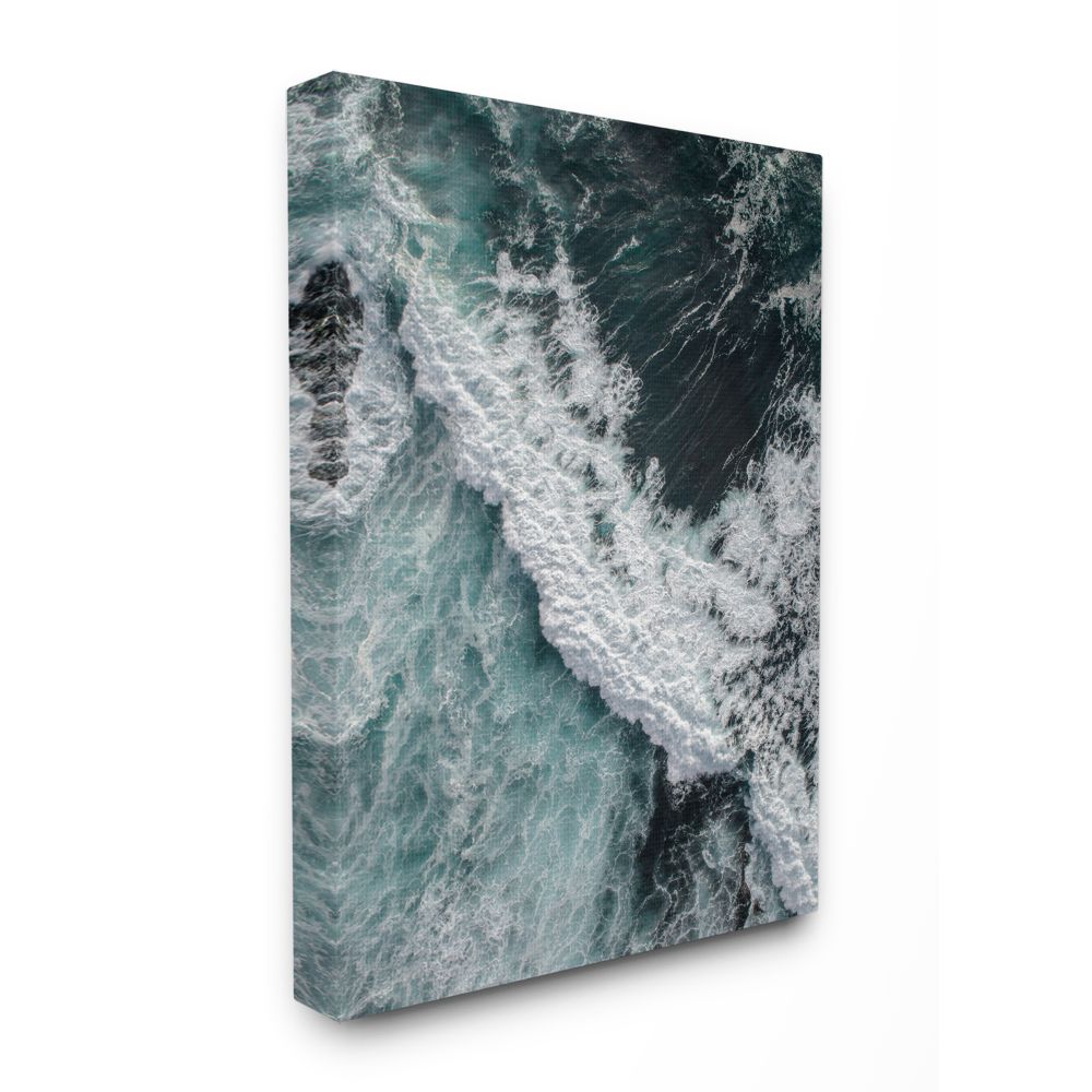 Stupell Industries Coastal Ocean Waves Landscape Photography 20-in H x ...