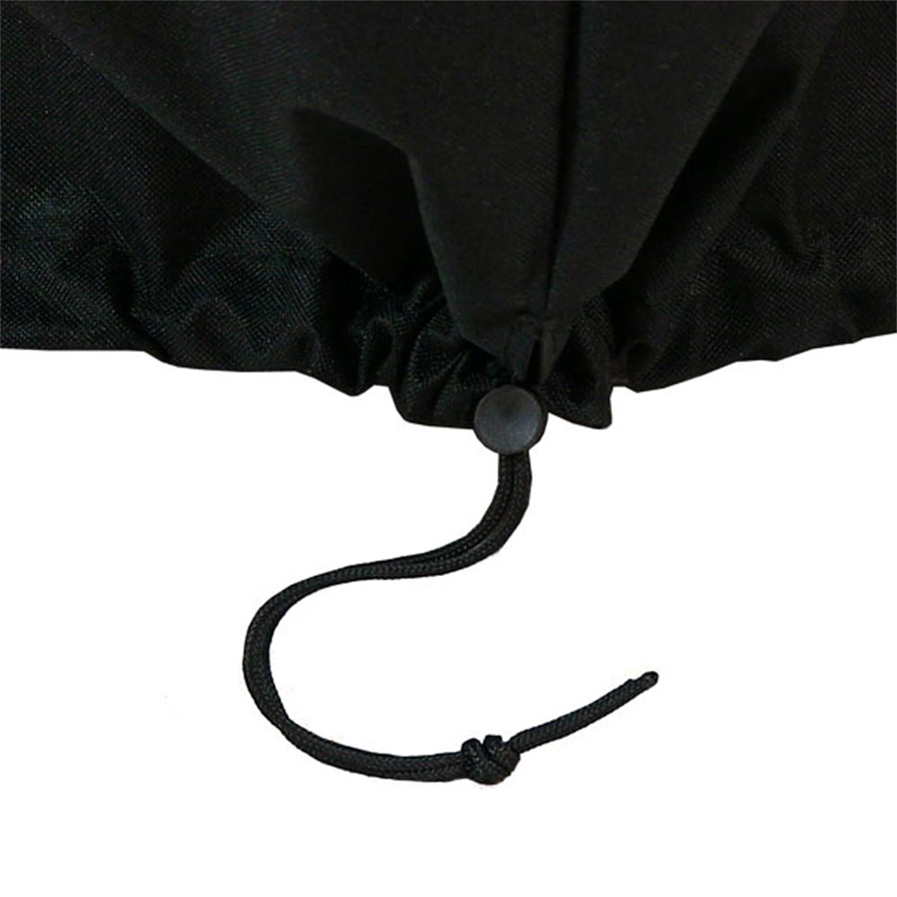 Black Heavy-Duty Round Fire Pit Cover with Drawstring, 30"