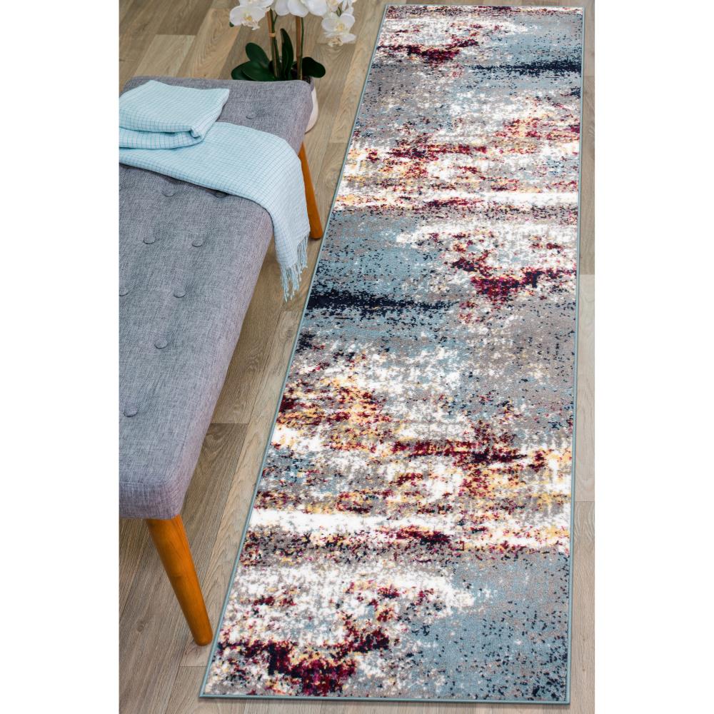 World Rug Gallery 928MULTI2X7 Legacy 2 x 7 (ft) Loomed Polypropylene Multi Rectangular Indoor Abstract Bohemian/Eclectic Runner rug