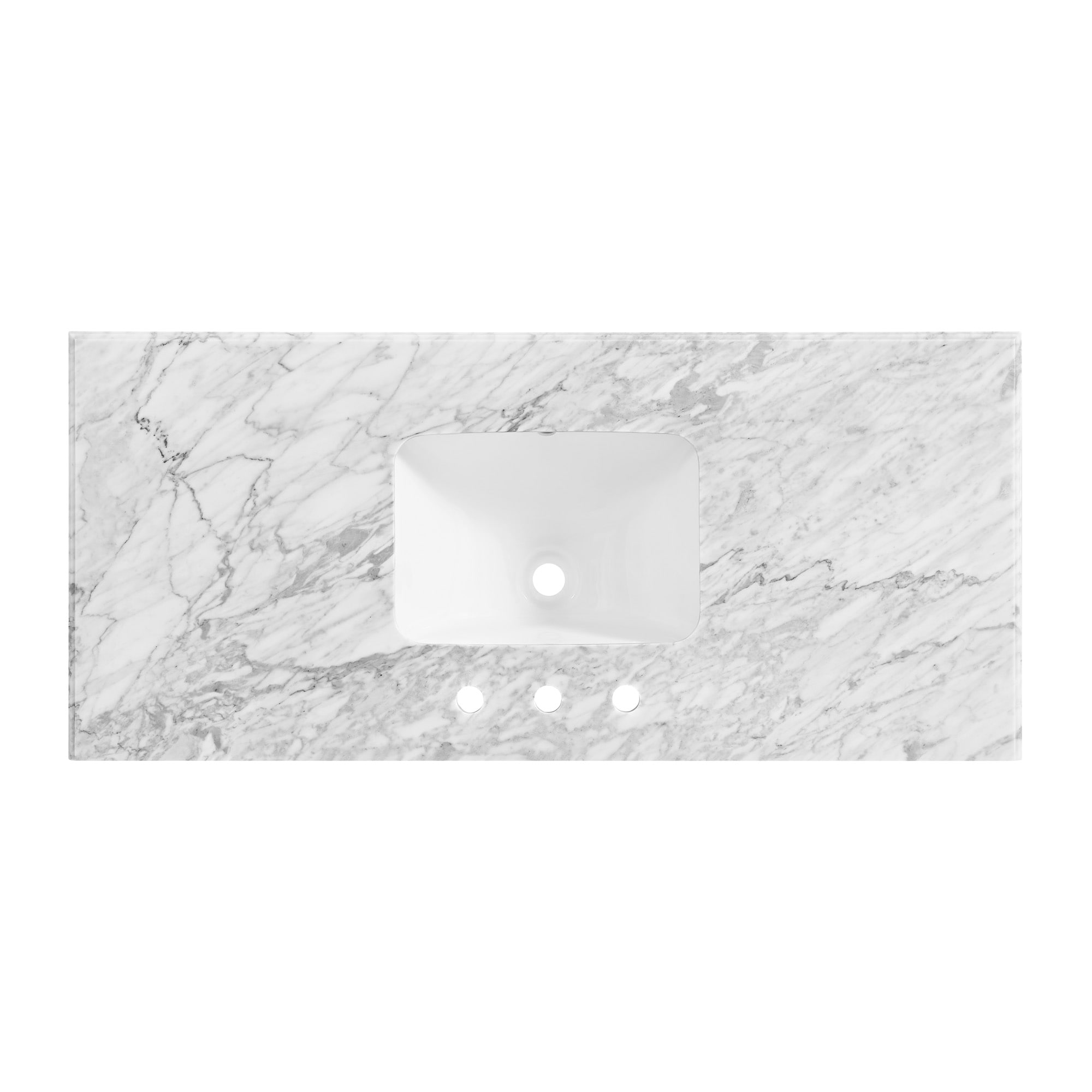 allen + roth 49-in Shadow Storm Natural Marble Undermount Single Sink  3-Hole Bathroom Vanity Top in the Bathroom Vanity Tops department at