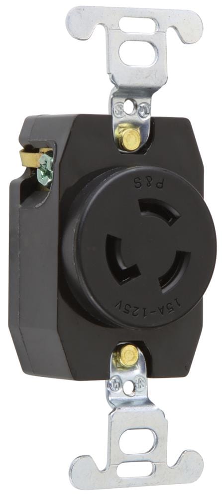 Legrand Pass And Seymour 15-Amp 125-volt Commercial Round Outlet, Black ...