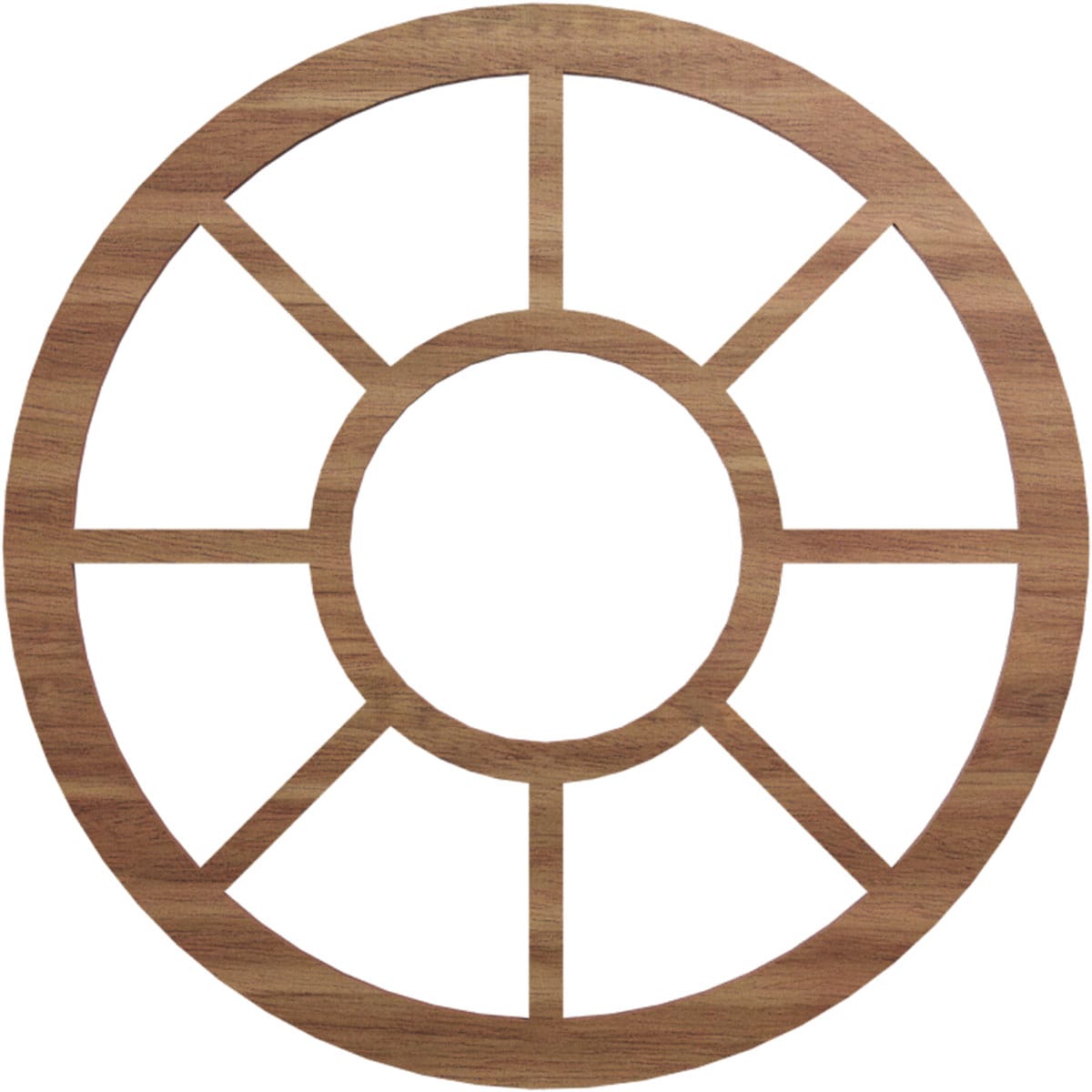 Ekena Millwork CMWP16X0250GRWA Grace Fretwork Pierced 16-in W x 16-in L Farmhouse Walnut Wood Whole Ceiling Medallion