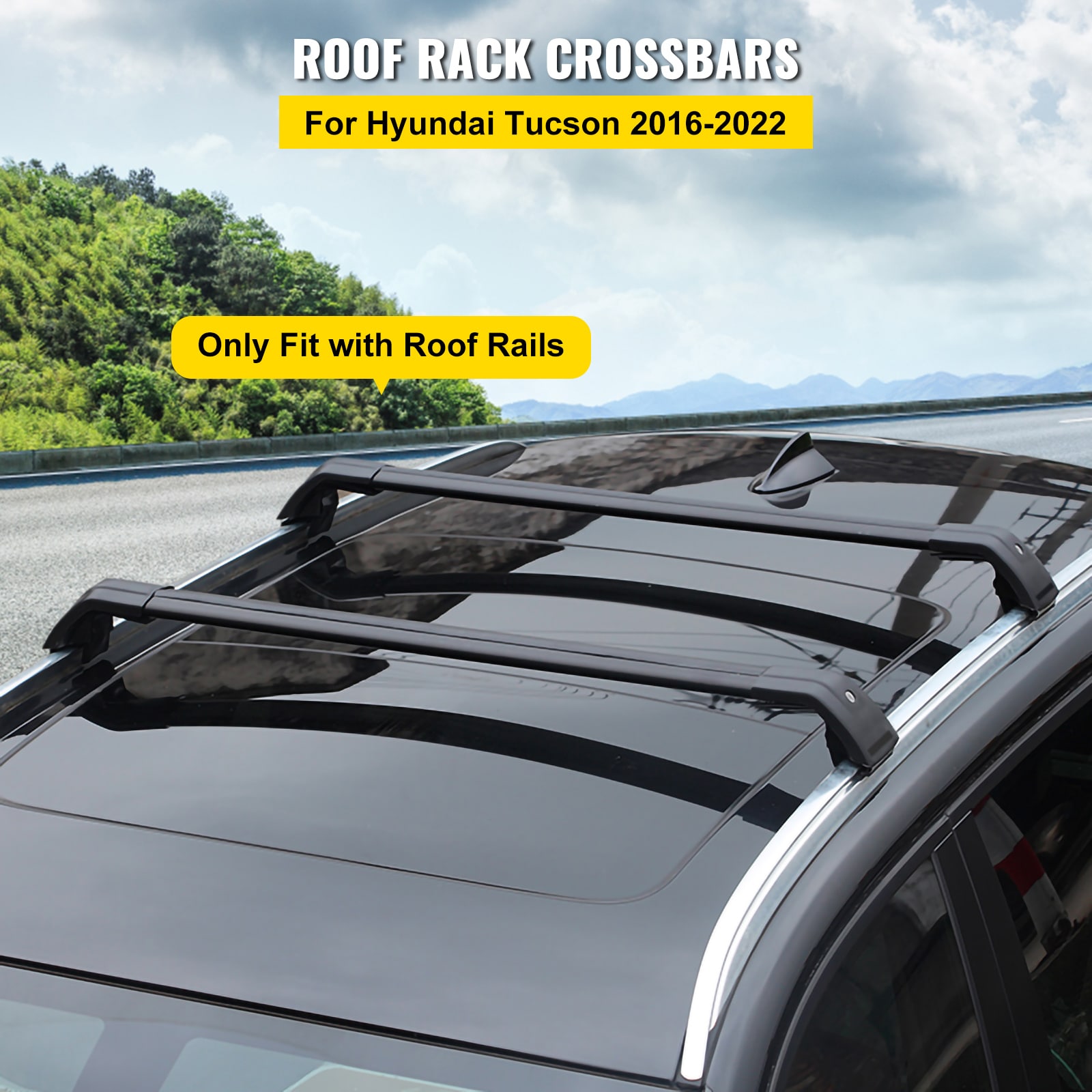 VEVOR Roof Rack Cross 48.8 in Aluminum Roof Multi use Rack Hardware Included in the Cargo Racking department at Lowes