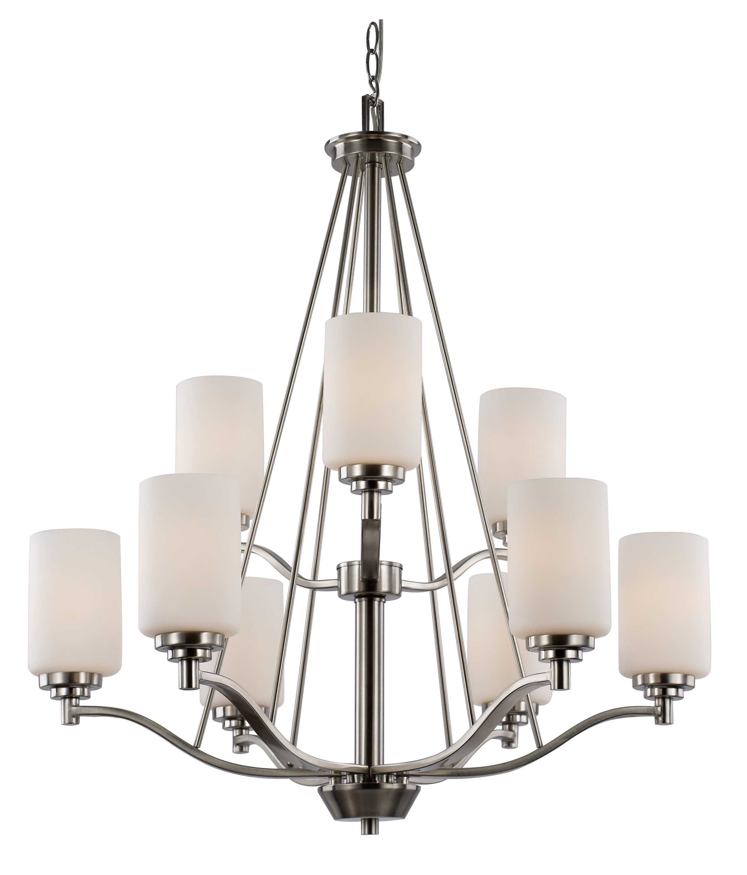 Trans Globe Mod Pod, 9-Light, 9-Shade, Contemporary/Modern Chandelier,  Rubbed Oil Bronze Frame in the Chandeliers department at