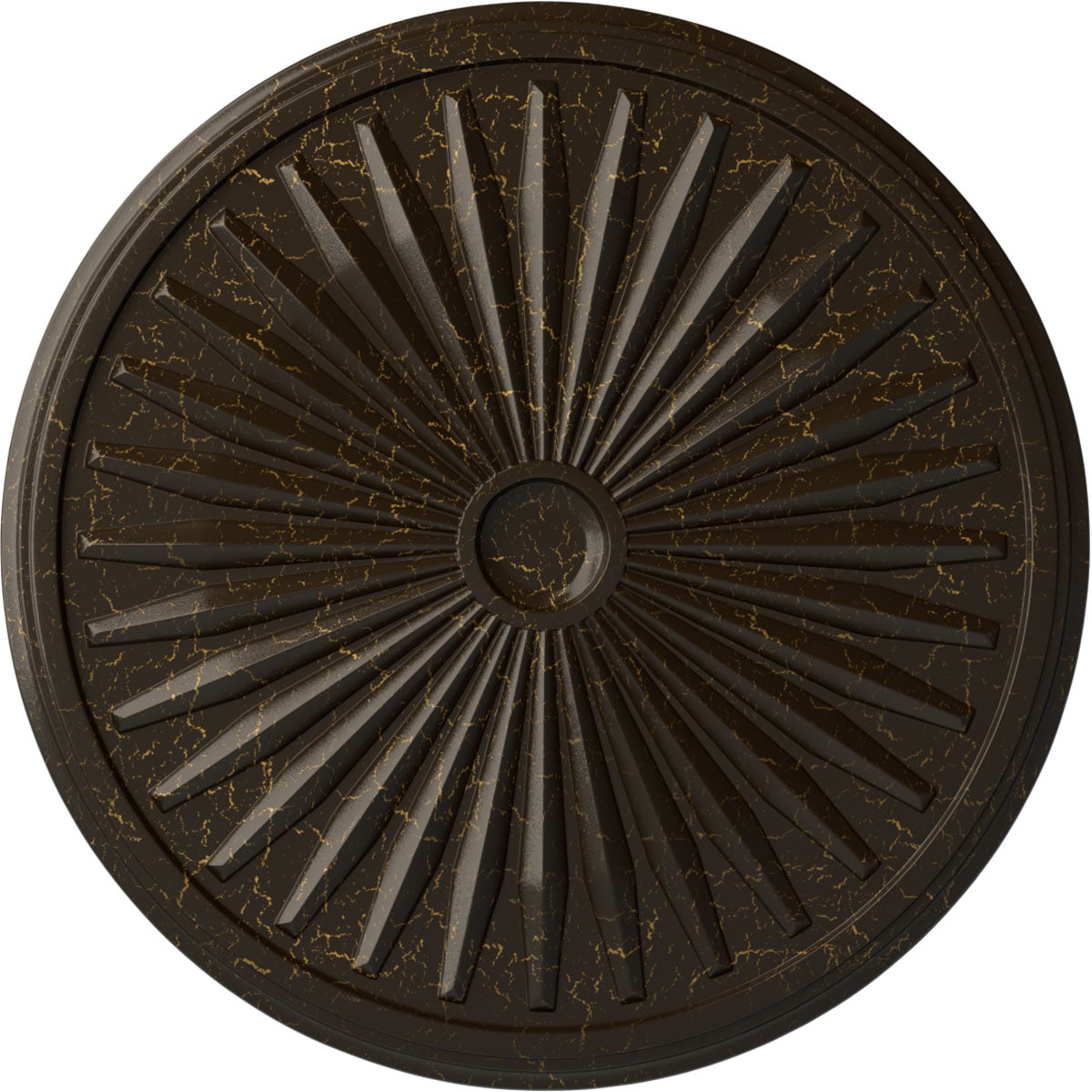 Ekena Millwork CM33LESHC Leandros 33.125-in W x 33.125-in L Painted Stone Hearth Crackle Polyurethane Whole Ceiling Medallion