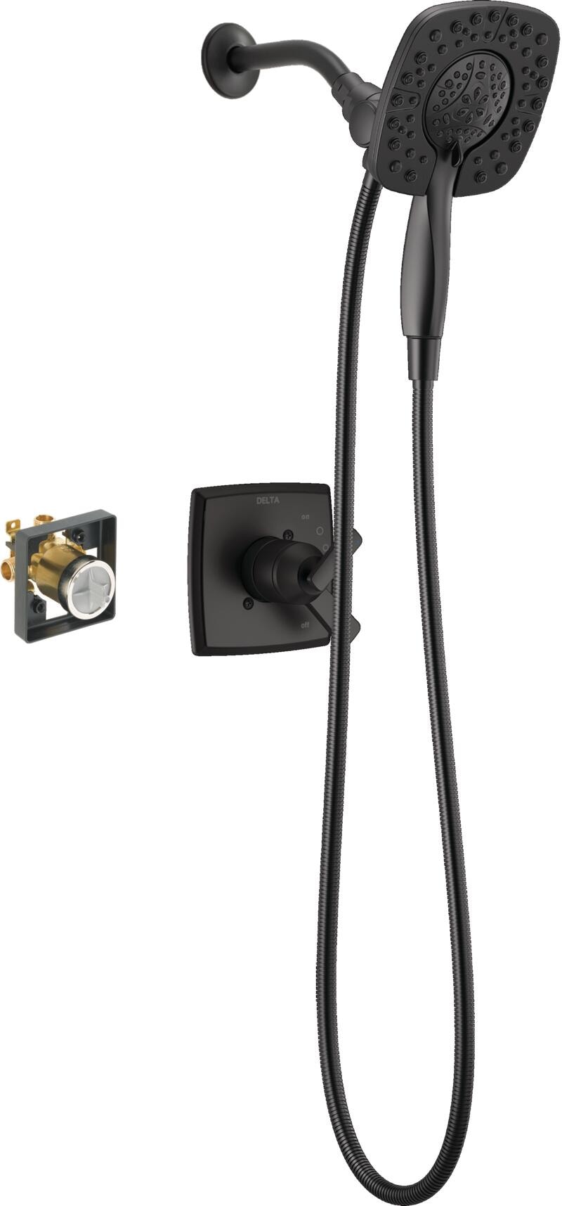 Delta  Ashlyn Matte Black In2ition Two-in-One 2-handle Shower Faucet with Mixing Valve Kit