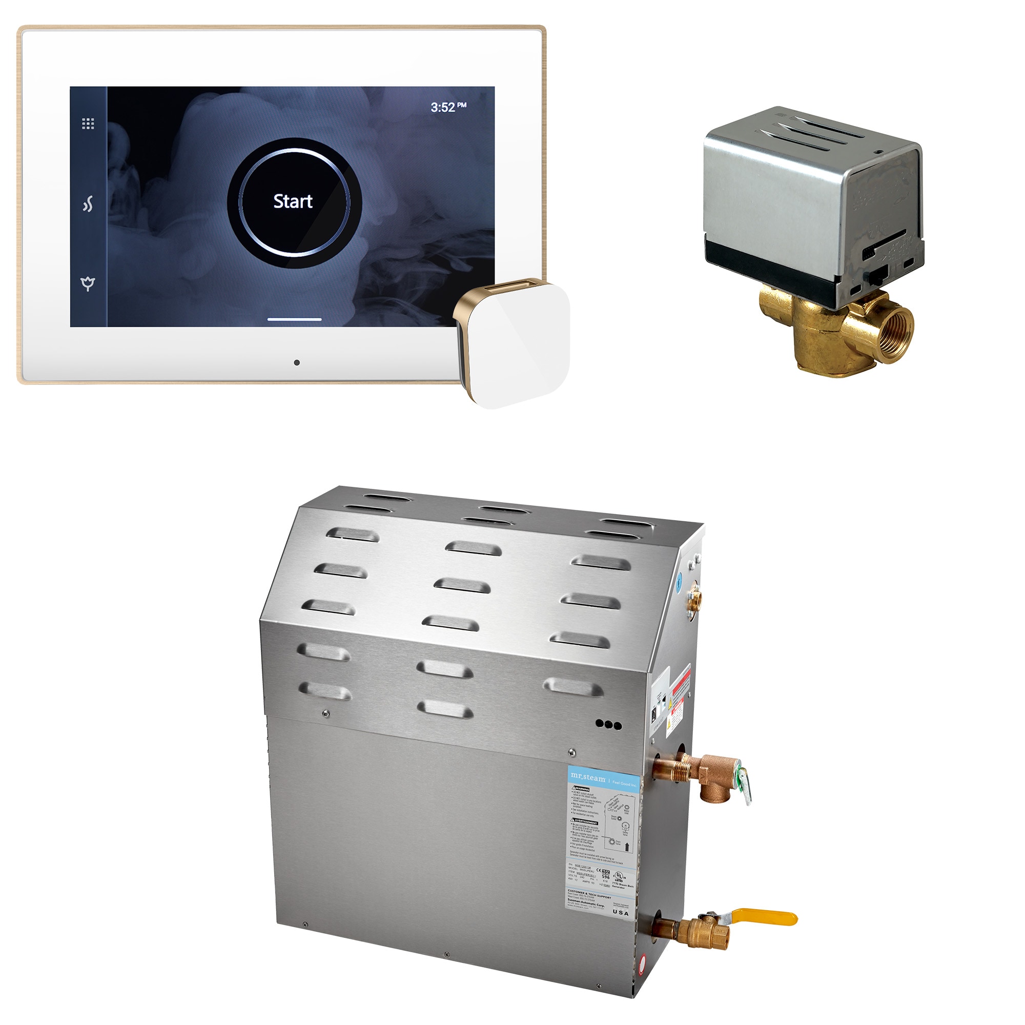 Mr. Steam 10C1BNEB000 10000-Watts White Brushed Bronze Steam generator control kit