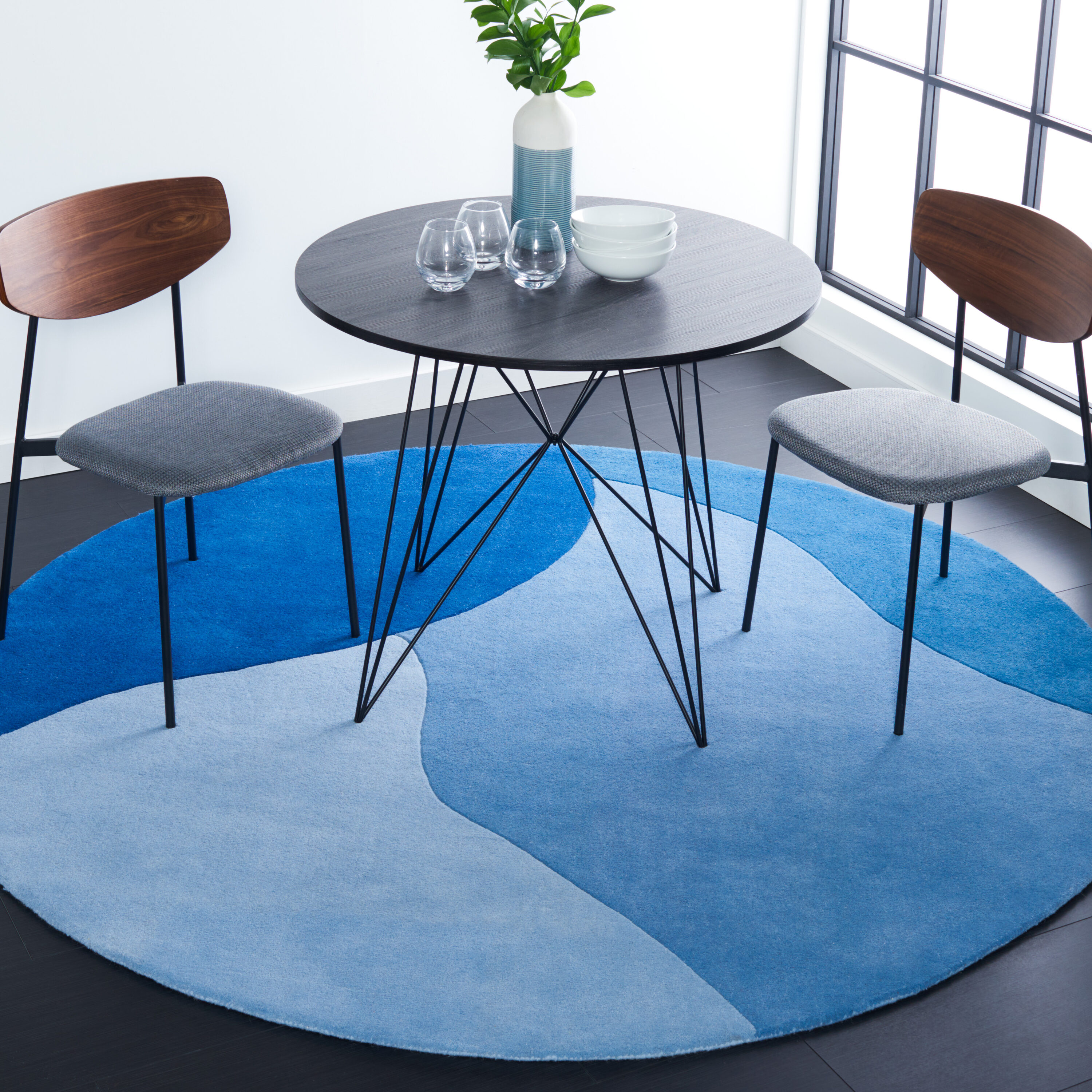 Fifth Avenue 117M Blue 7in x 7in Rug