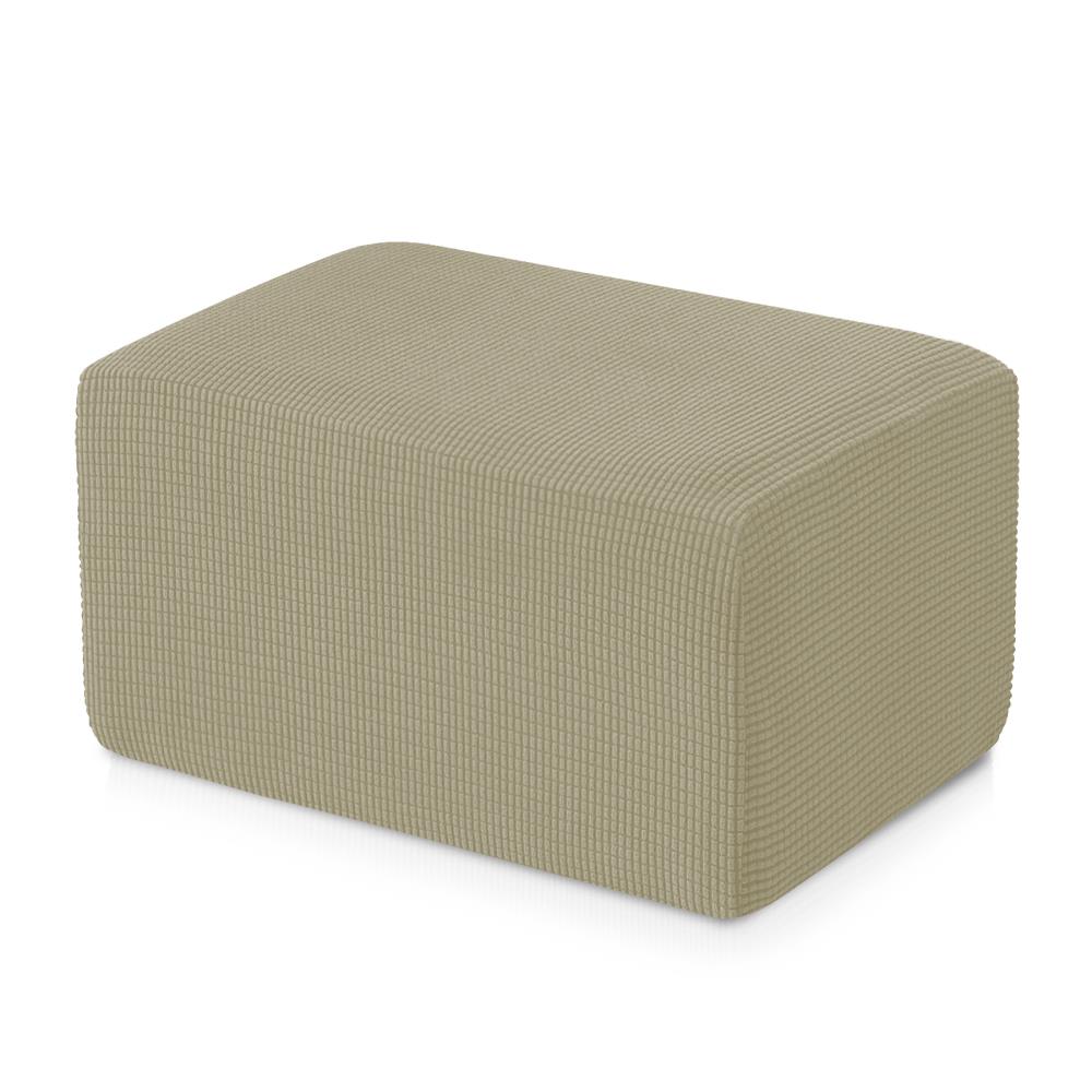 Subrtex SBTADT030 Textured grid Sand Jacquard Ottoman Slipcover 45.7-Inches W x 19.7-Inches H x 30-Inches D