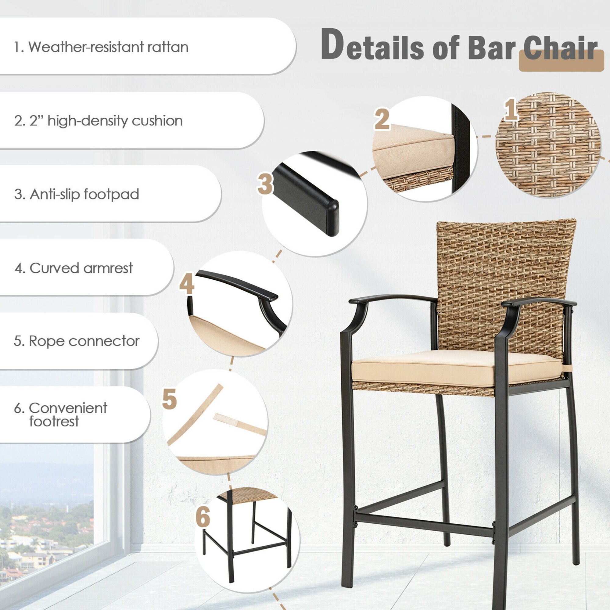 Clihome CL-10141-12 Patio-Tables - View #6