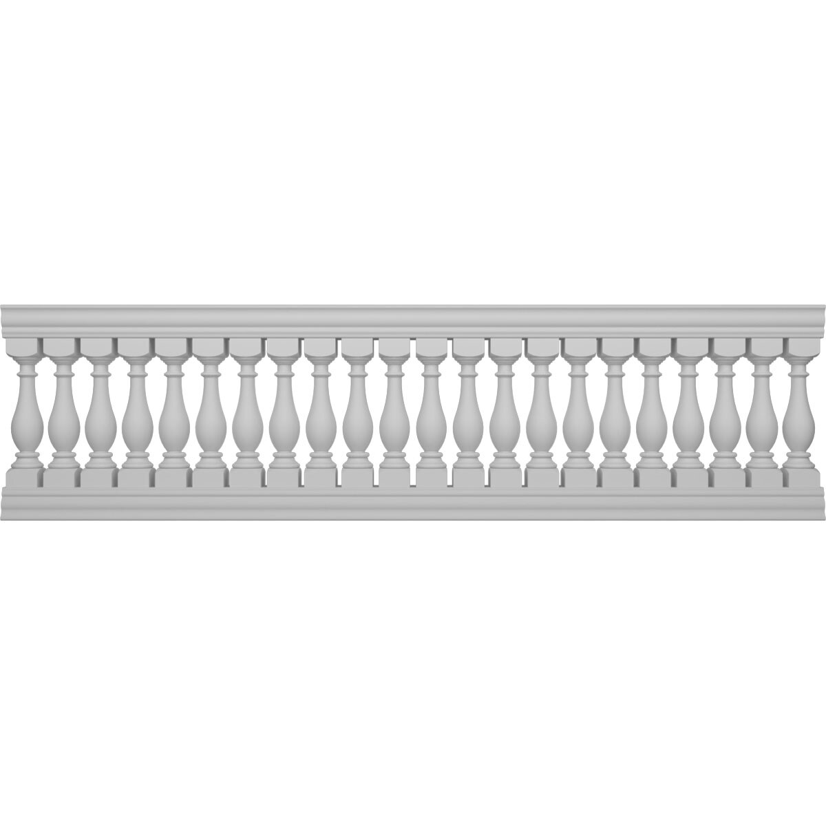 Ekena Millwork BALK38X132LGG FiberThane 10-Feet x 38-Inches Legacy Fiberglass Deck Rail Kit