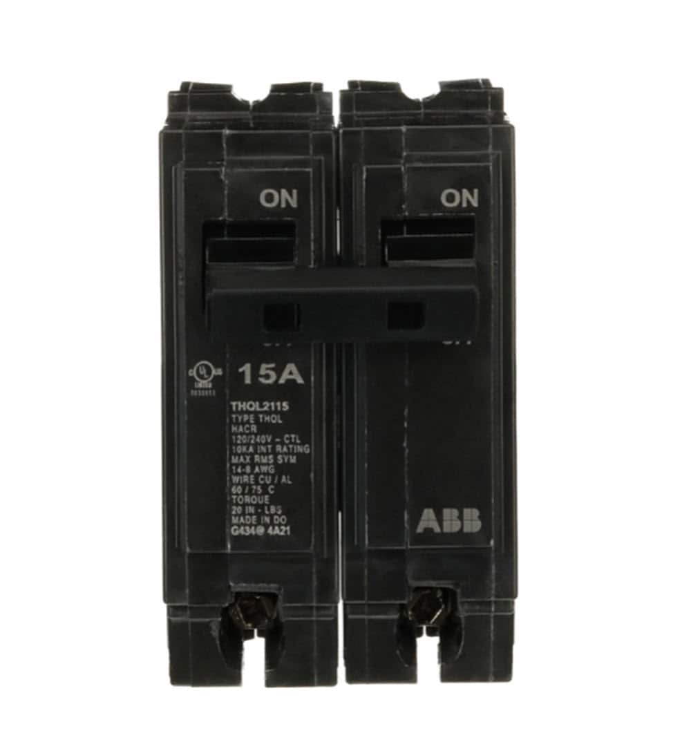 GE THQL2115A Q-Line THQL 15-amp 2 -Pole Standard trip Circuit Breaker