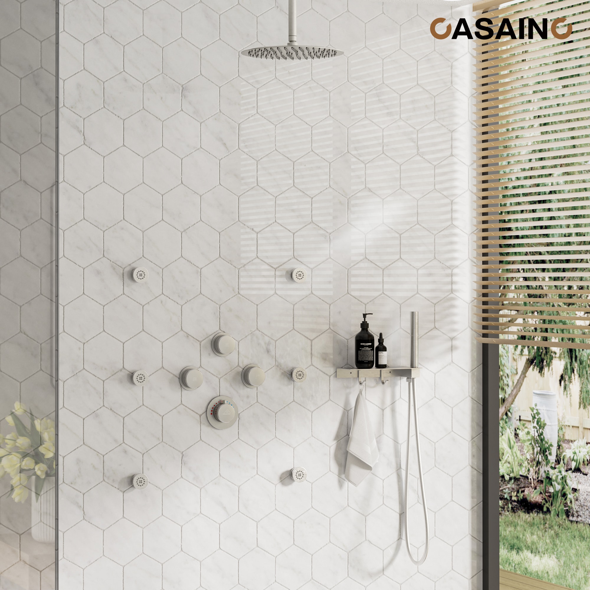 CASAINC KCHS0004-12BN Showerhead-Bar-Panels - View #3