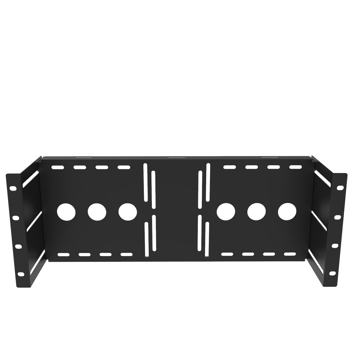 JVFCXXV  Universal VESA LCD Monitor Mounting Bracket for 19 inches Server Rack or Cabinet Black Durable Steel Construction