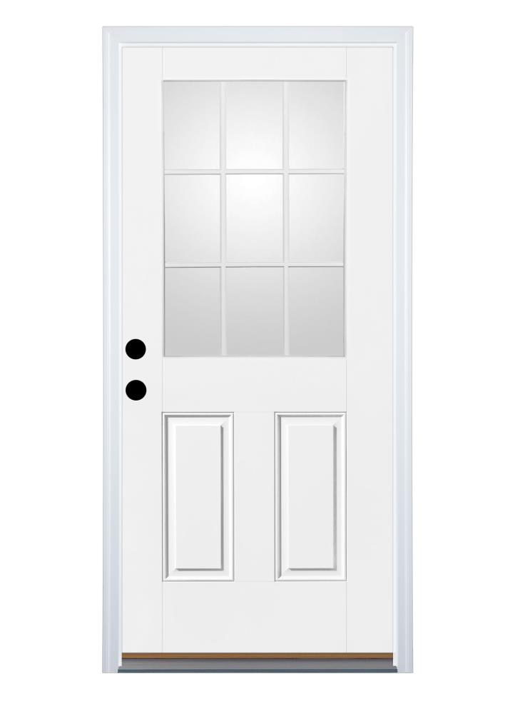 34 x 76 RH Mobile Home Combo Front Door with Oval Window