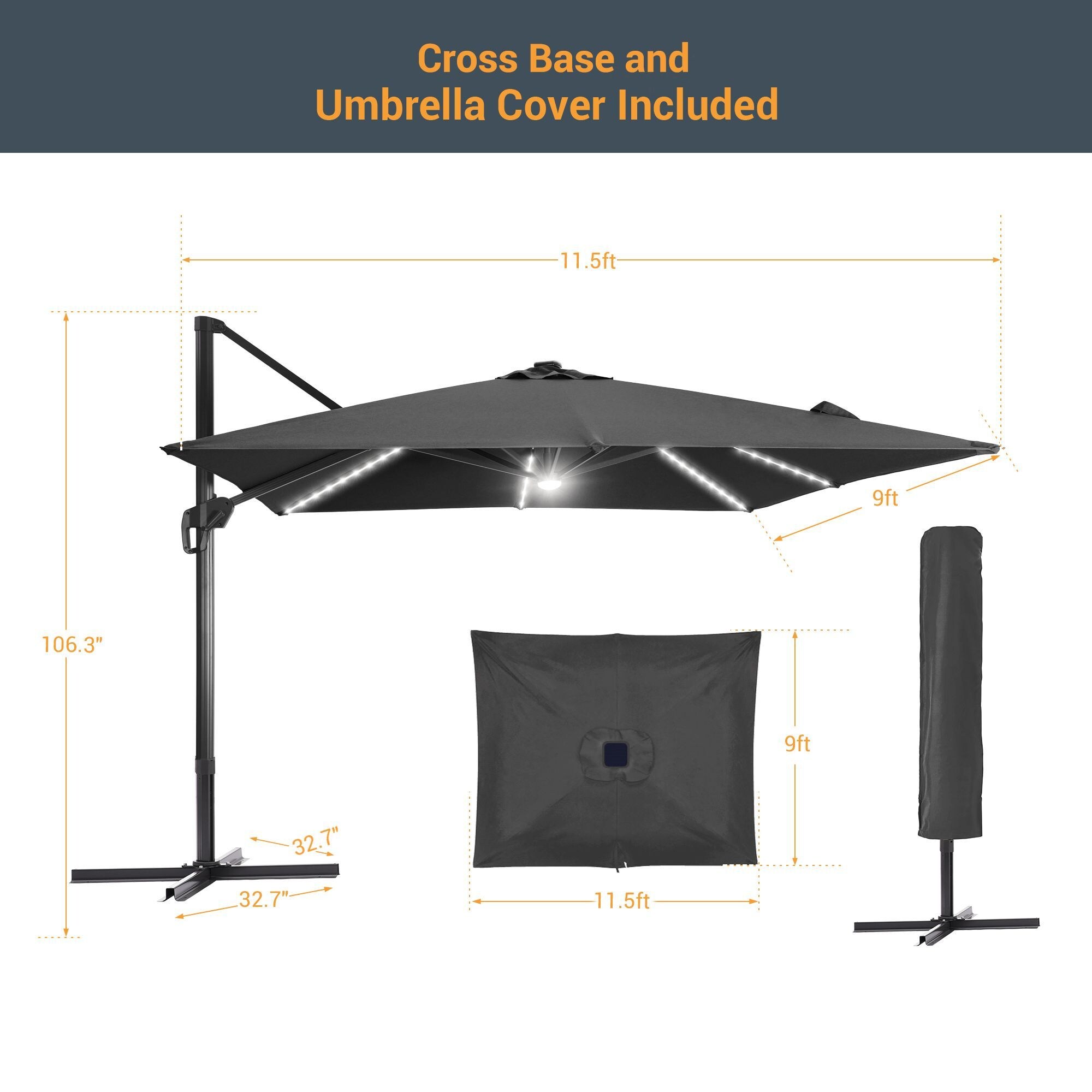 Sonkuki SD-NB2735-LEDBK Umbrellas-2 - View #4