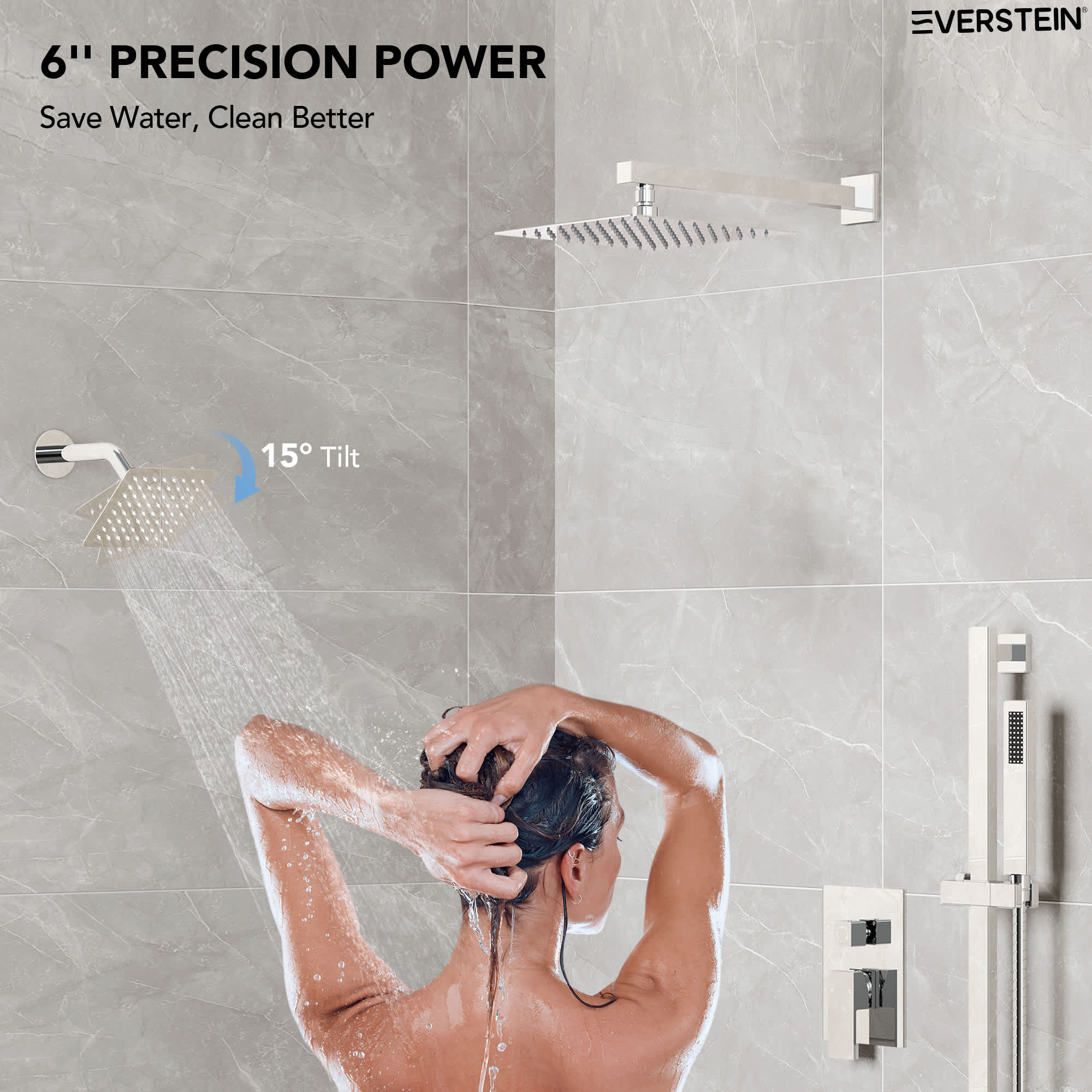 EVERSTEIN SFS-1059-CH10 Showerhead-Bar-Panels - View #5