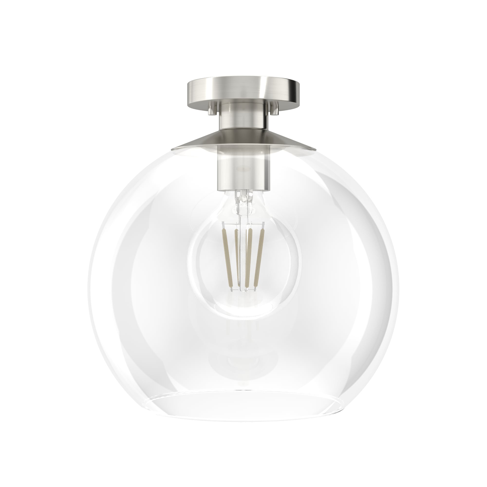Hunter Xidane Brushed Nickel 14" Globe Pendant Light