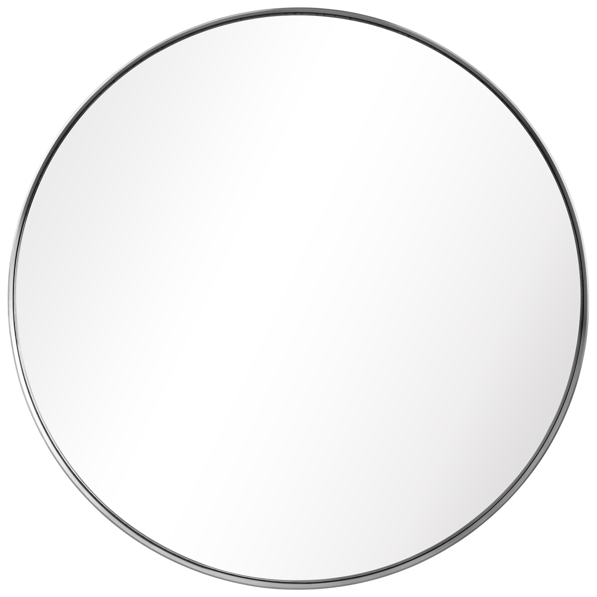 Empire Art Direct Ultra Brushed Silver Stainless Steel Round Wall Mirror