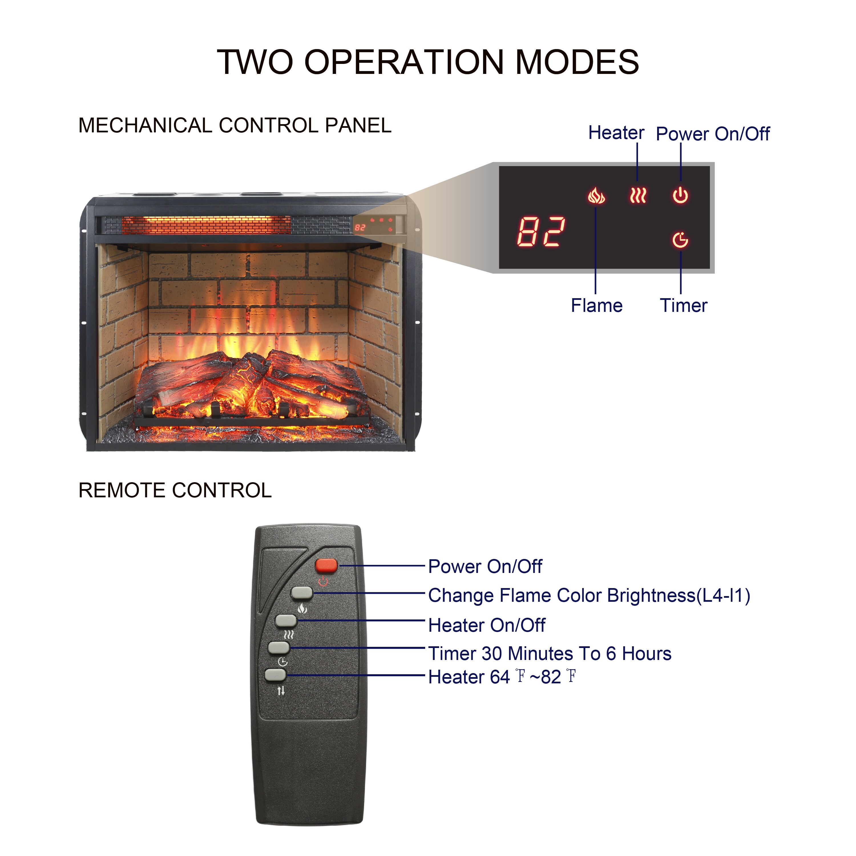 Kahomvis CEM-QP1092-295 Electric-Fireplaces - View #5