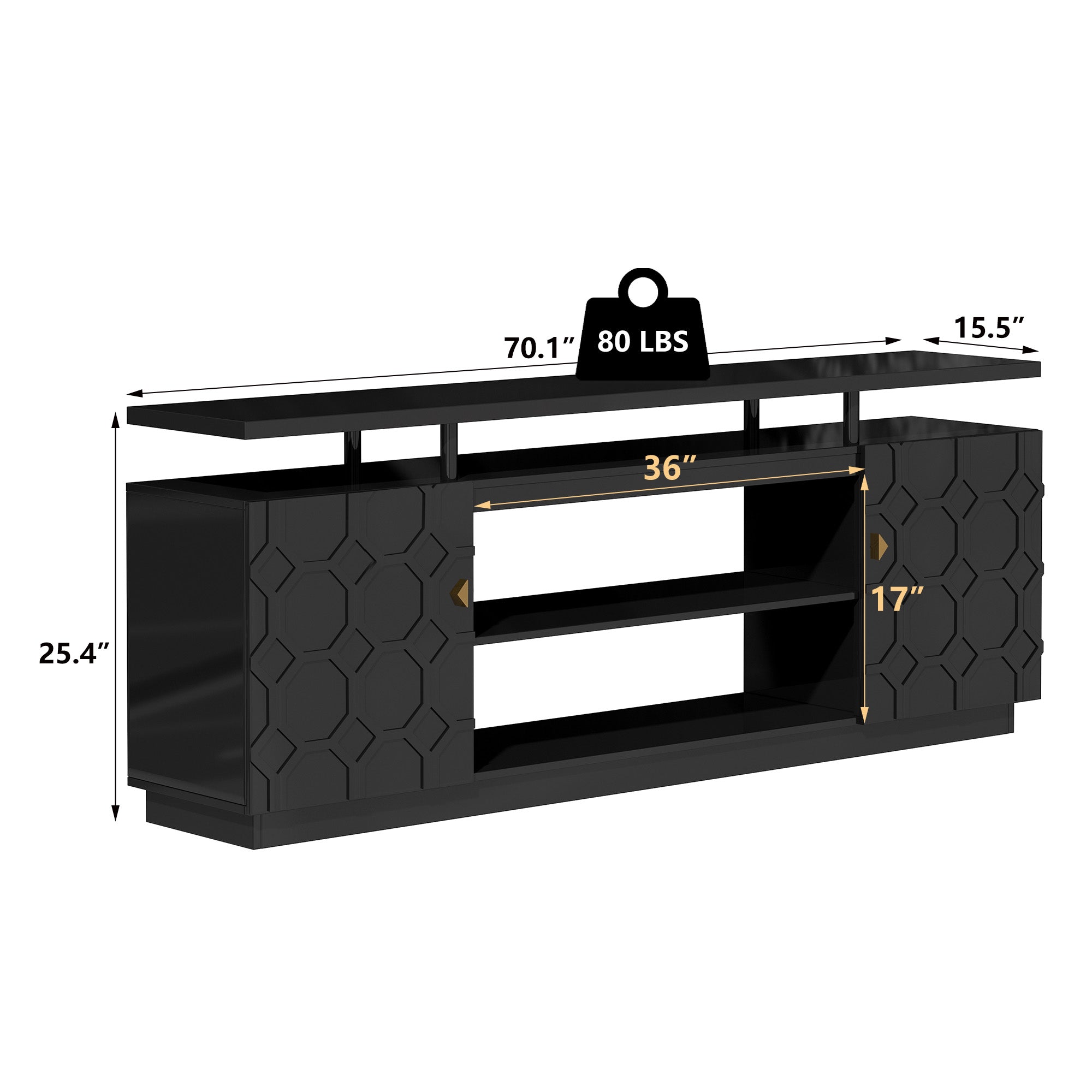 Boyel Living BLJH-TVLD36-BK Tv-Stands - View #3