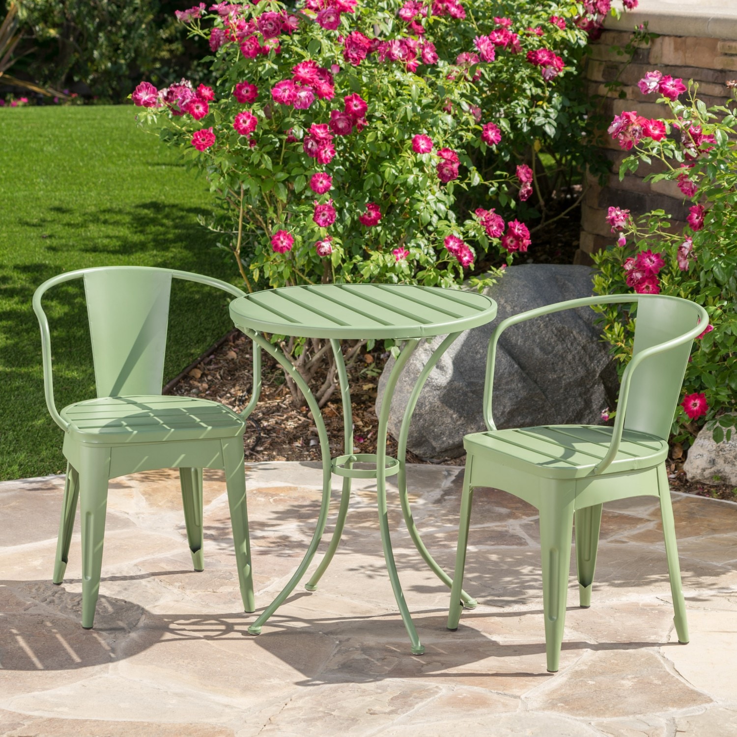 AAZJ JGD-56558MCG Patio Conversation Sets 3 -Piece Patio Conversation Set