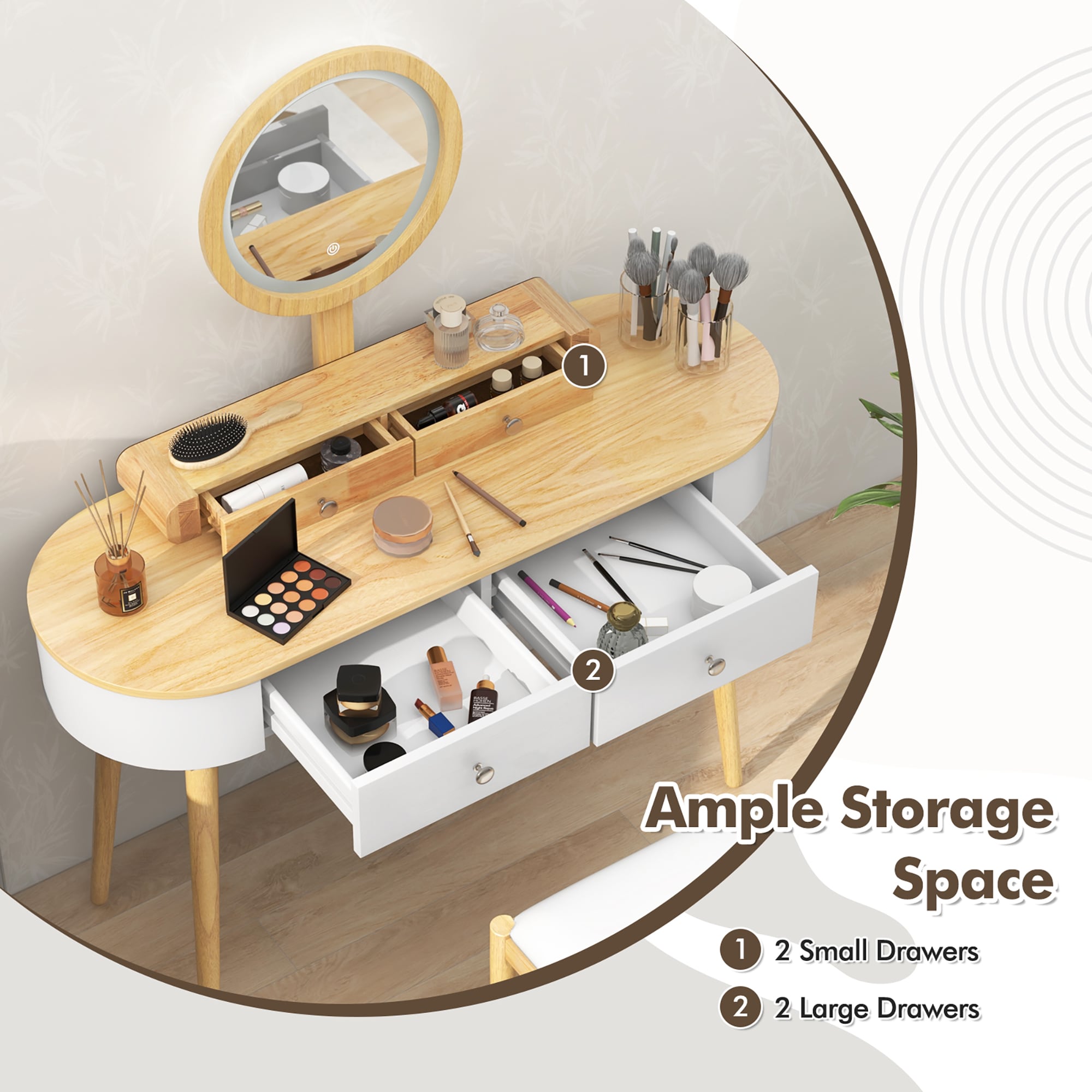 Costway HCST00889 Bedroom-Vanities - View #5