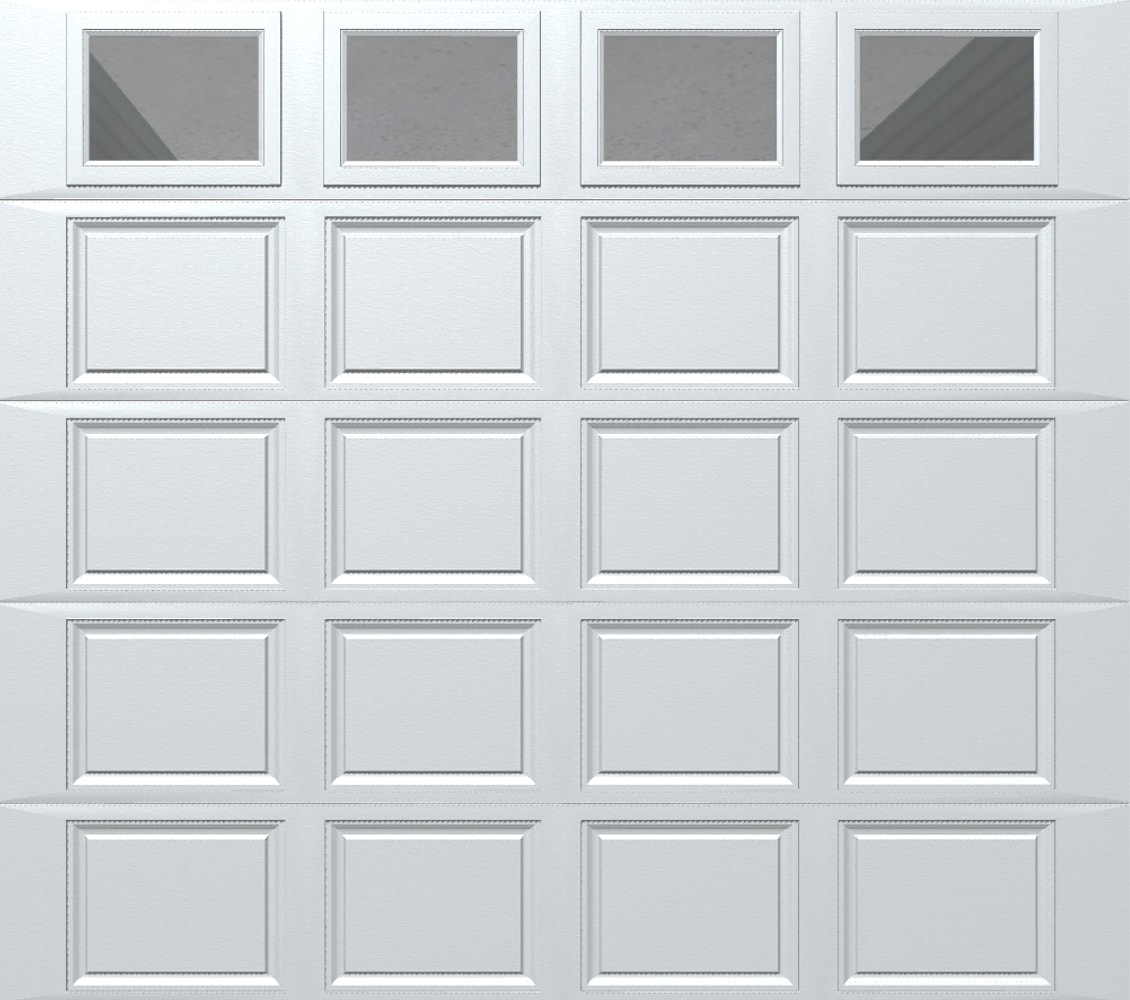 Wayne Dalton WD9605CWC98 Classic Steel Model 9605 9-ft x 8-ft Insulated White Single Garage Door with Windows