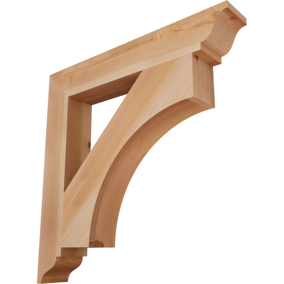 Ekena Millwork BKT04X26X26WTL01SWR Westlake traditional smooth 3-1/2-in x 26-in x 26-in Western red cedar Brown Wood Standard bracket