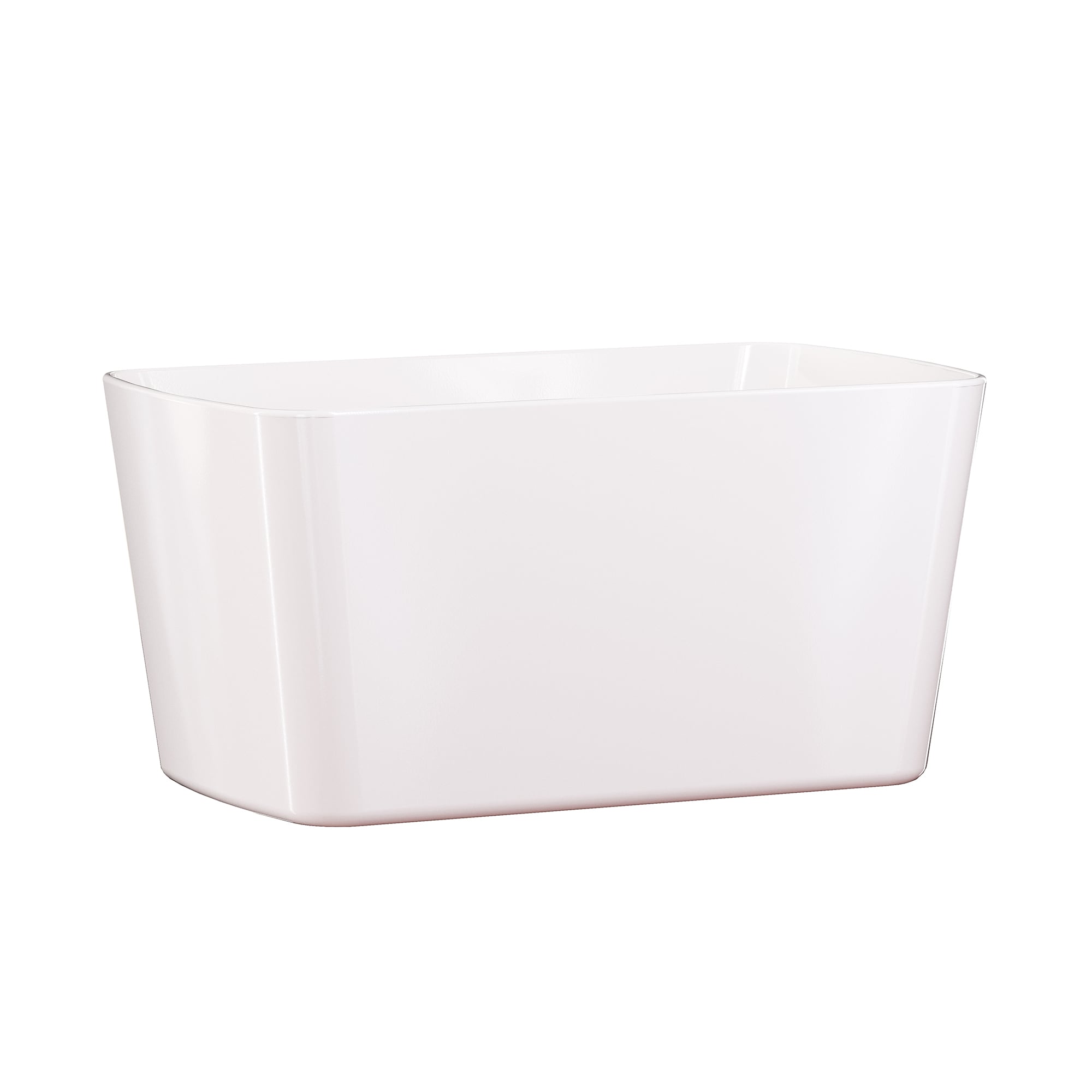 CASAINC CA-BT-10468 29.6-in x 51-in Gloss White Acrylic Oval Freestanding Soaking Bathtub with Drain ( Center Drain )