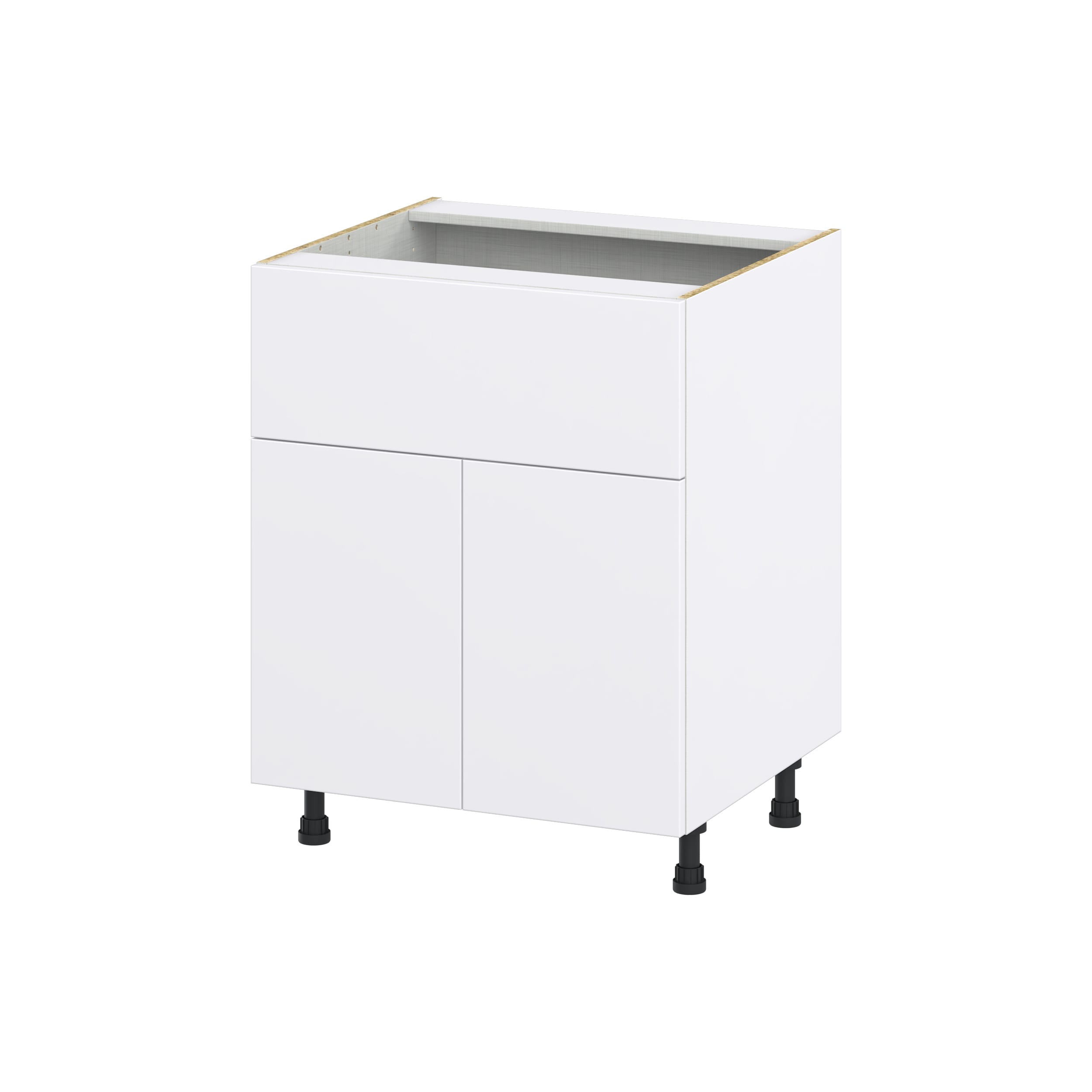 Hugo&Borg DSB27A-LA Lasalle 27-in W x 34.5-in H x 24-in D Bright White Slab Base Fully assembled Cabinet (Flat Panel Slab)