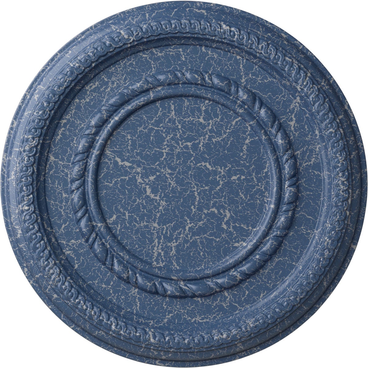 Ekena Millwork CM12FEAMC Federal Roped Small 12.5-in W x 12.5-in L Painted Americana Crackle Polyurethane Whole Ceiling Medallion